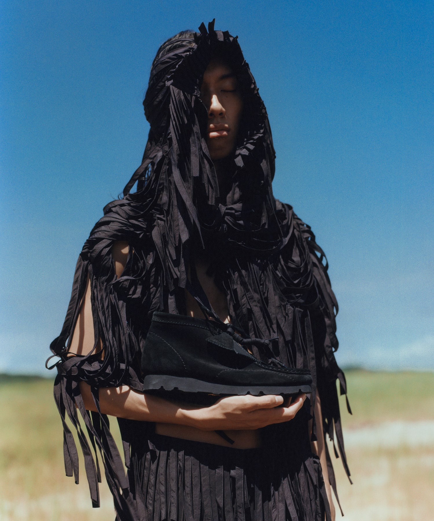 CLARKS Wallabee Boot PAF Black Suedeの画像