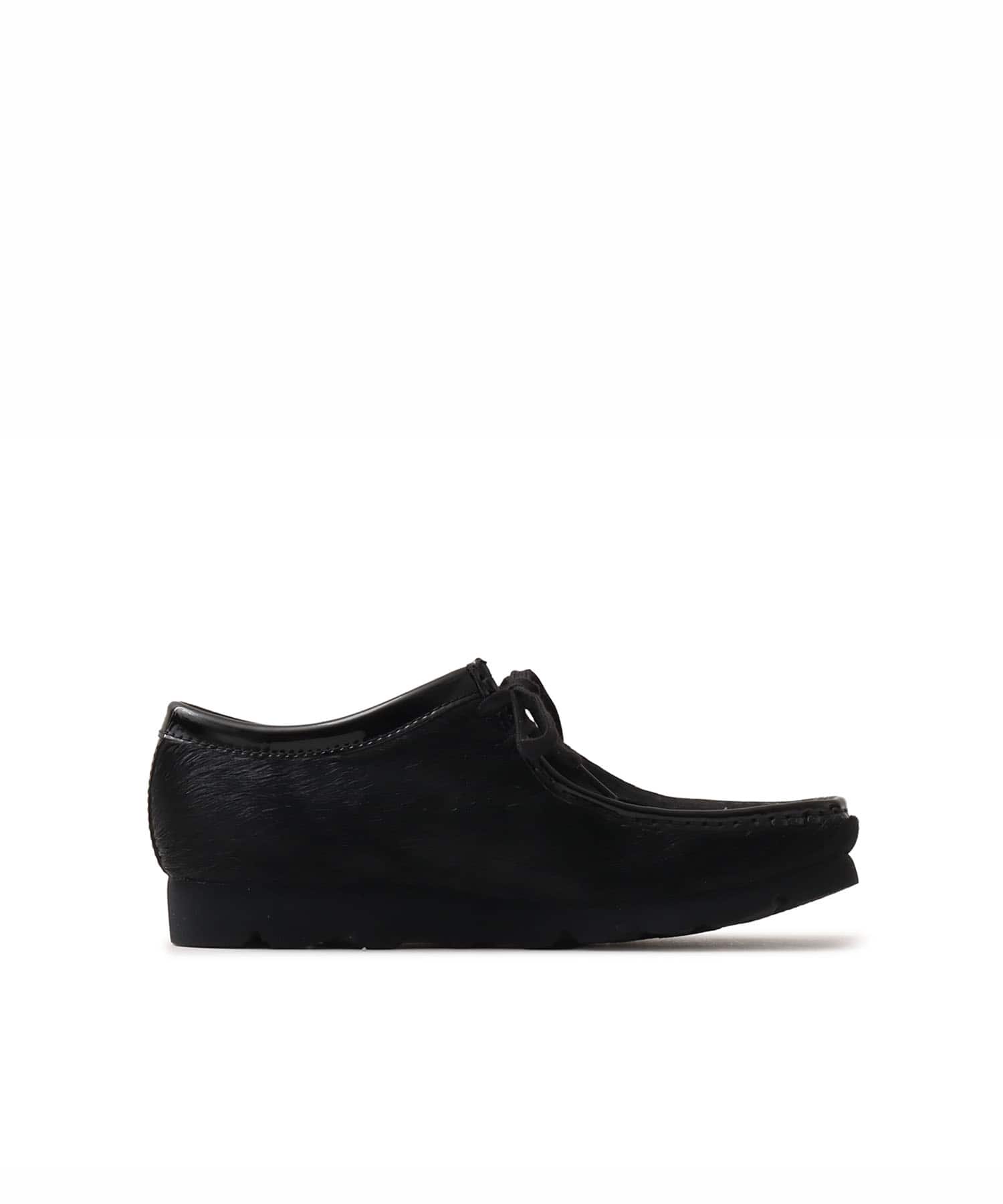 Clarks Wallabee Black Hair On BLACK EYE PATCH atmos BLACKの画像