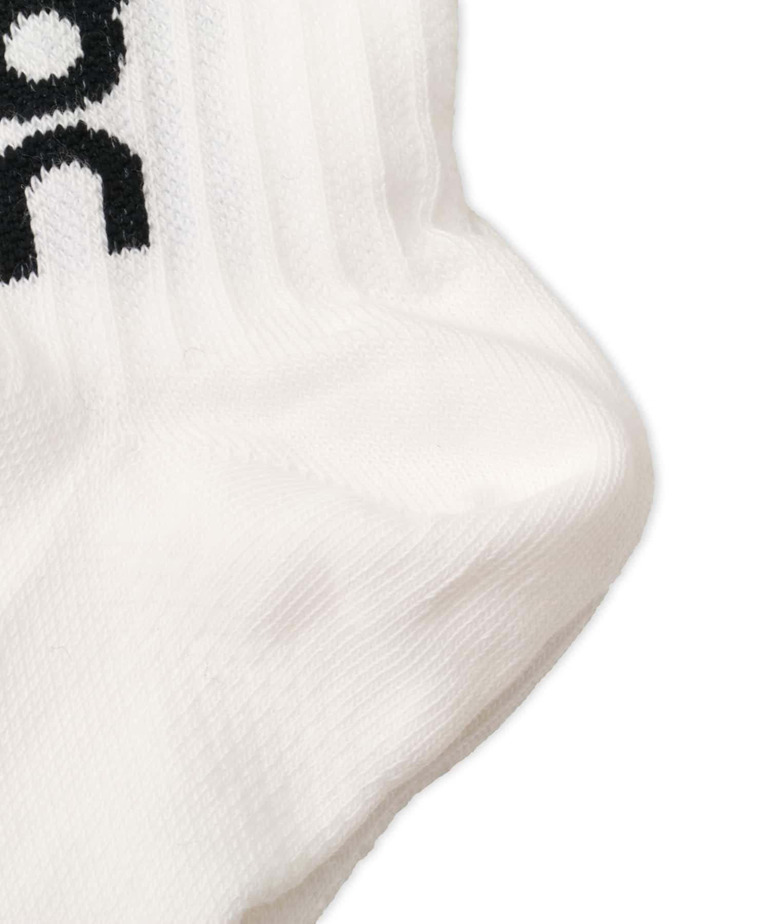 On Logo Sock Mid 3P WHITEの画像