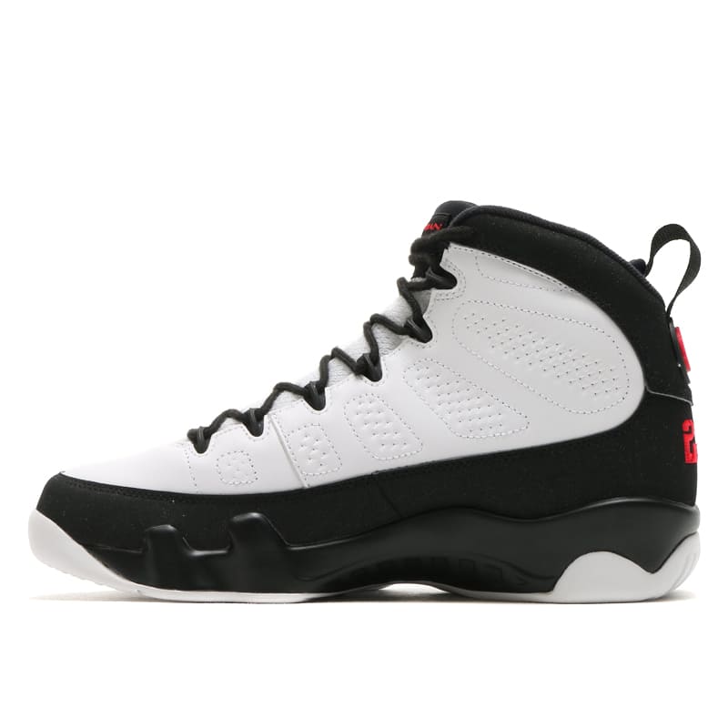 Air jordan 9 black cheap red