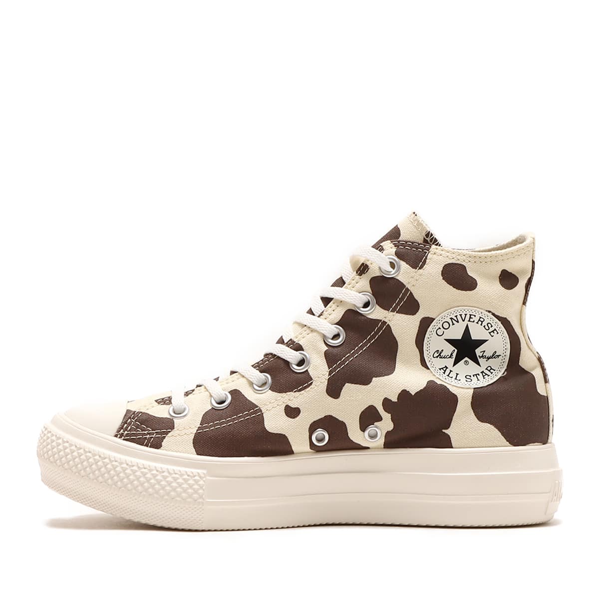 CONVERSE ALL STAR LIGHT PLTS COWSPOT HI OFF WHITEの画像