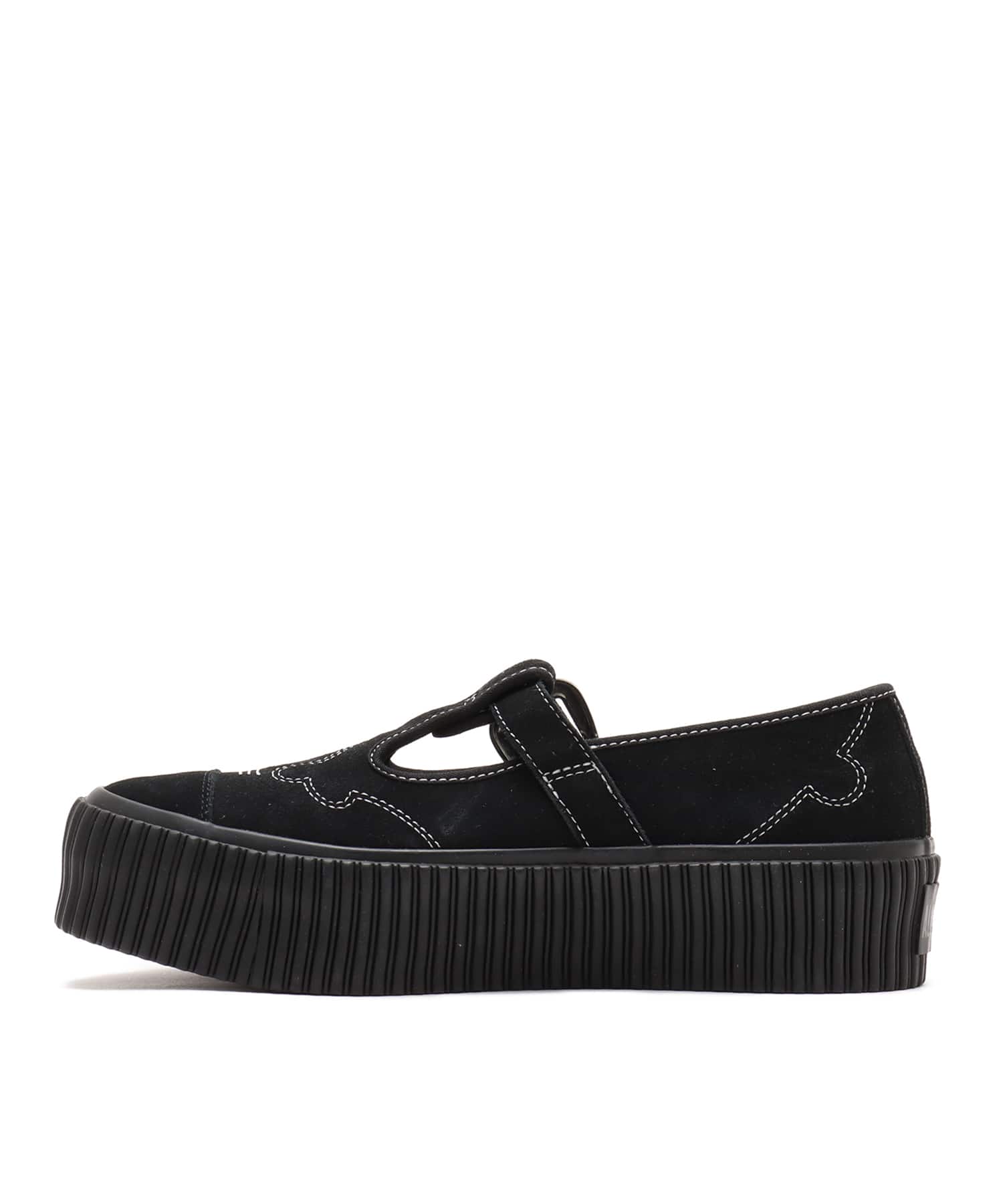 CONVERSE ALL STAR LIFTD RIBTAPE T-STRAP WT OX BLACKの画像