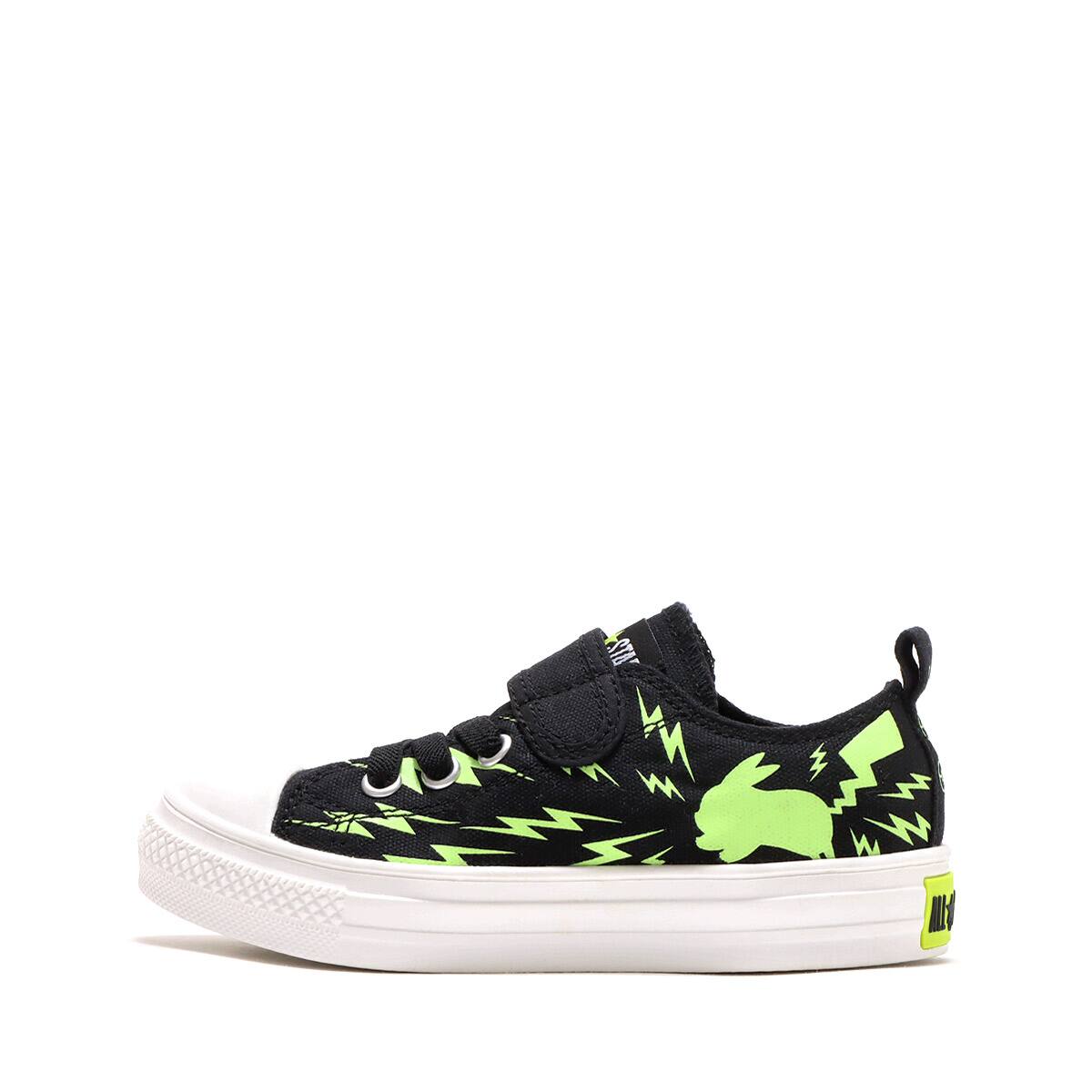 CONVERSE CHILD ALL STAR LIGHT POKEMON V-1 OX BLACK 22SS-Iの画像