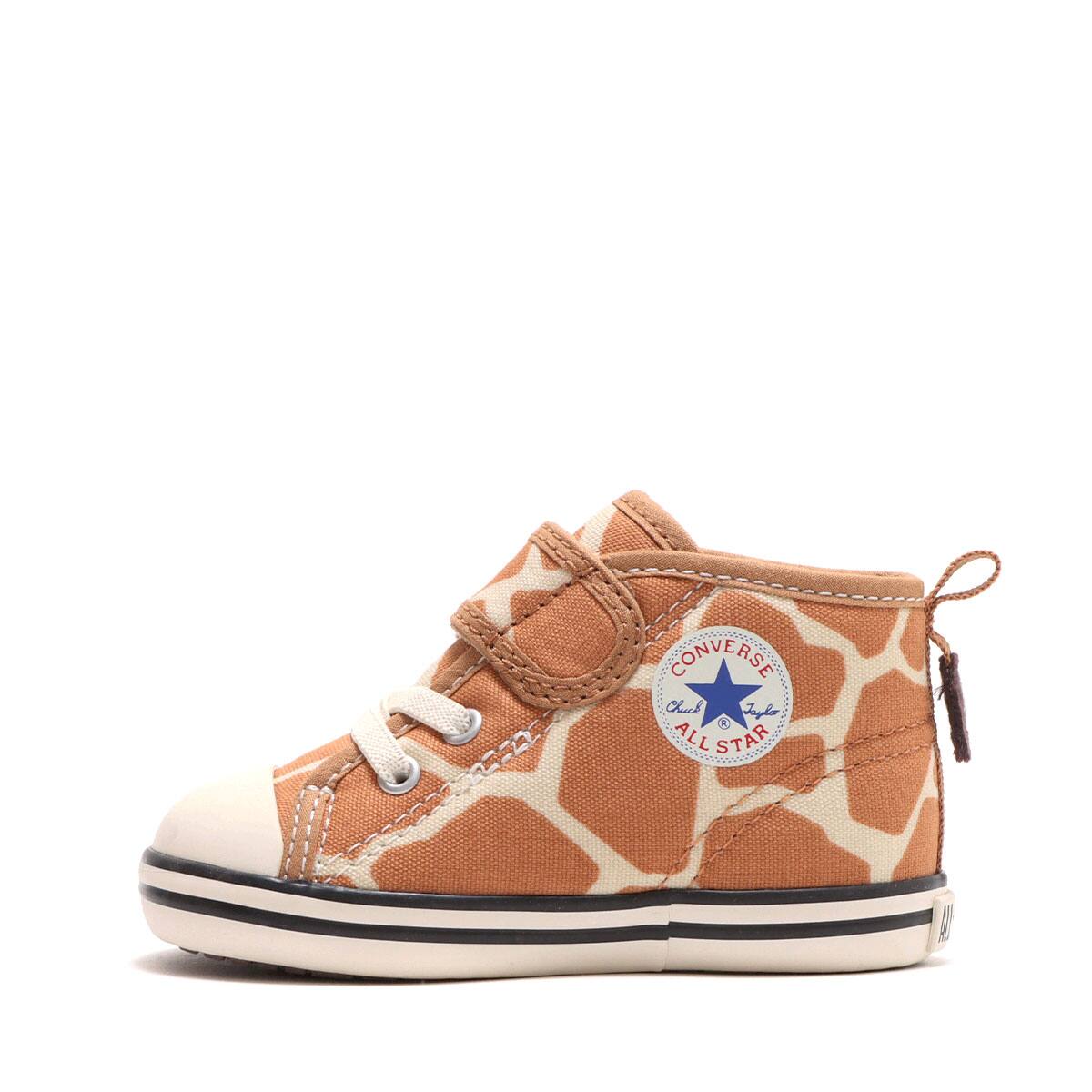 CONVERSE CHILD ALL STAR N GIRAFFESPOT V-1 BROWN 22SS-Iの画像