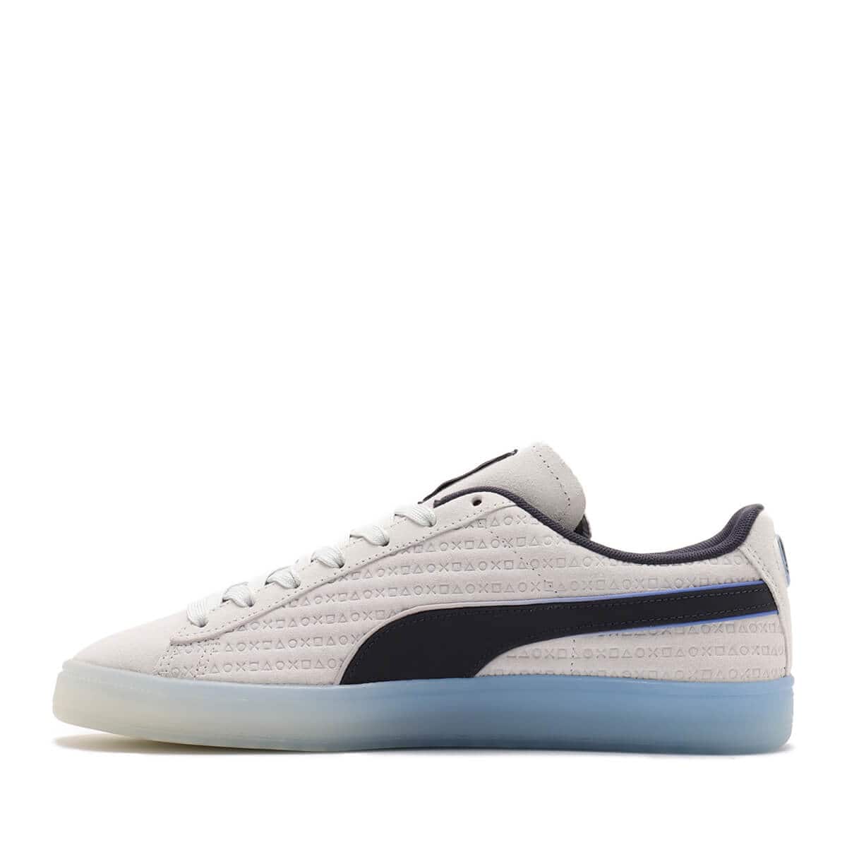 PUMA SUEDE PlayStation GLACIAL GRAY-NEW NAVYの画像