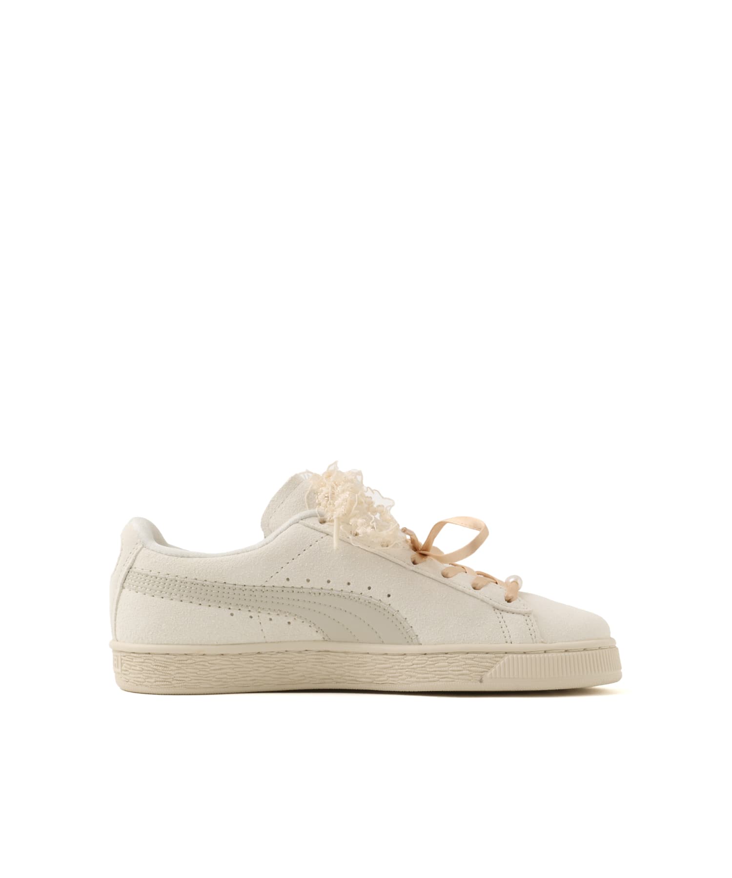 PUMA SUEDE BLOOM WNS FROSTED IVORY-SILVER FOGの画像