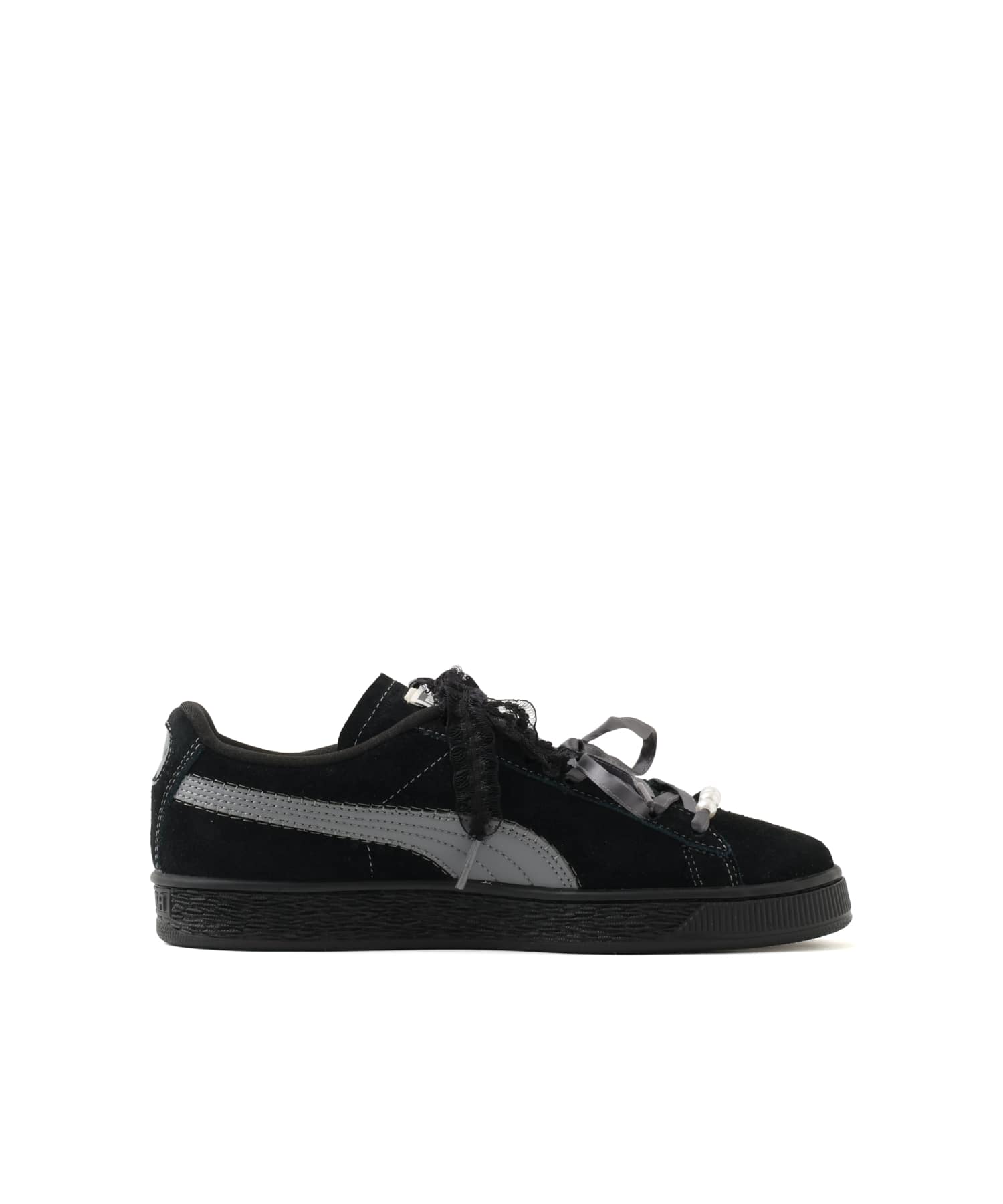PUMA SUEDE BLOOM WNS PUMA BLACK-SLATE SKYの画像