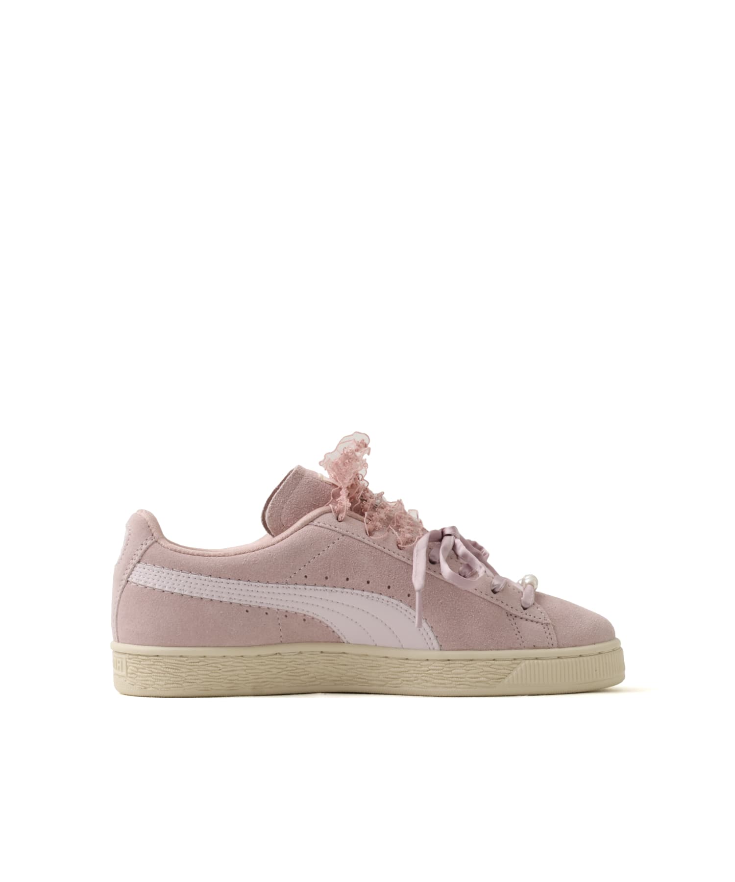 PUMA SUEDE BLOOM WNS MISTY PINK-POWDER PINKの画像
