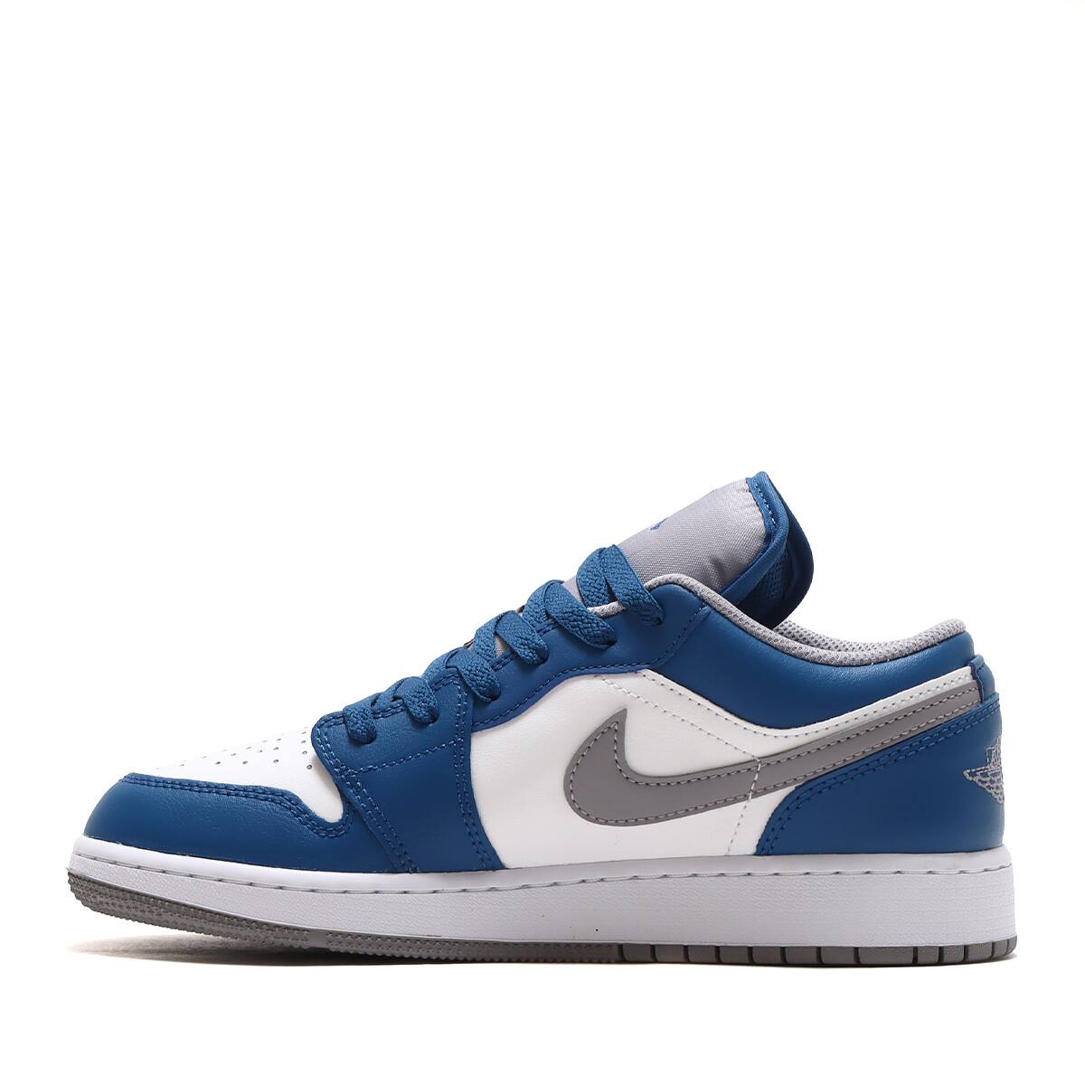 JORDAN BRAND AIR JORDAN 1 LOW (GS) TRUE BLUE/CEMENT GREY-WHITE 23SP-I