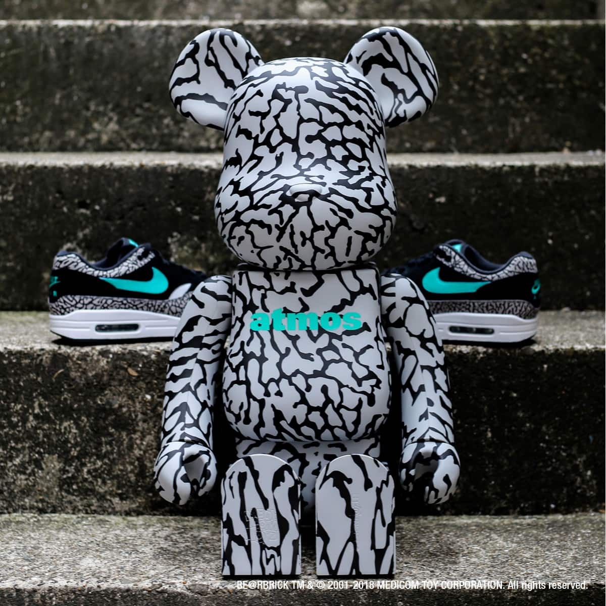 BE@RBRICK x atmos 1000％ ANIMAL アニマル MEDICOM TOY メディコムトイ ベアブリック