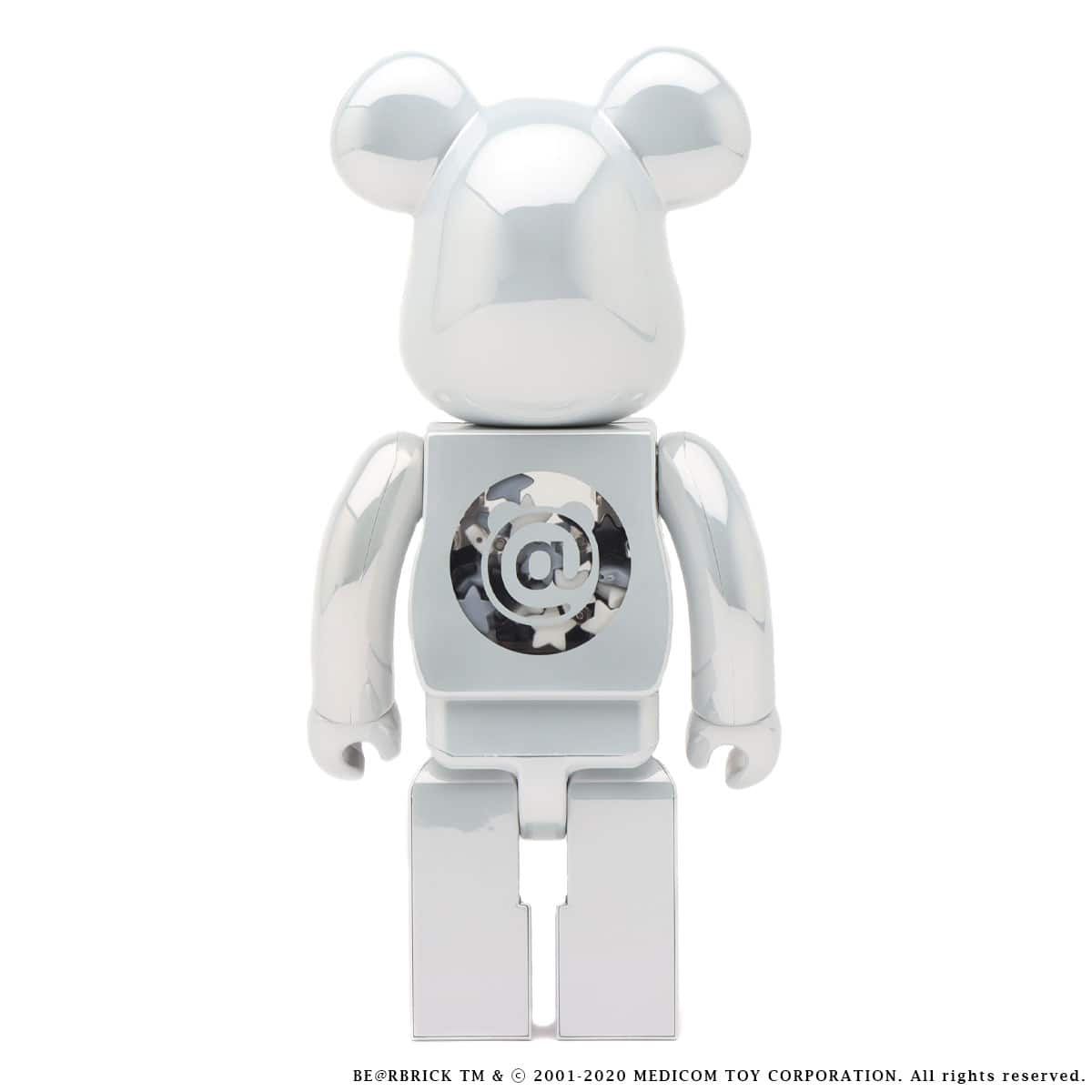 MEDICOM TOY BE@RBRICK atmos WHITE CHROME