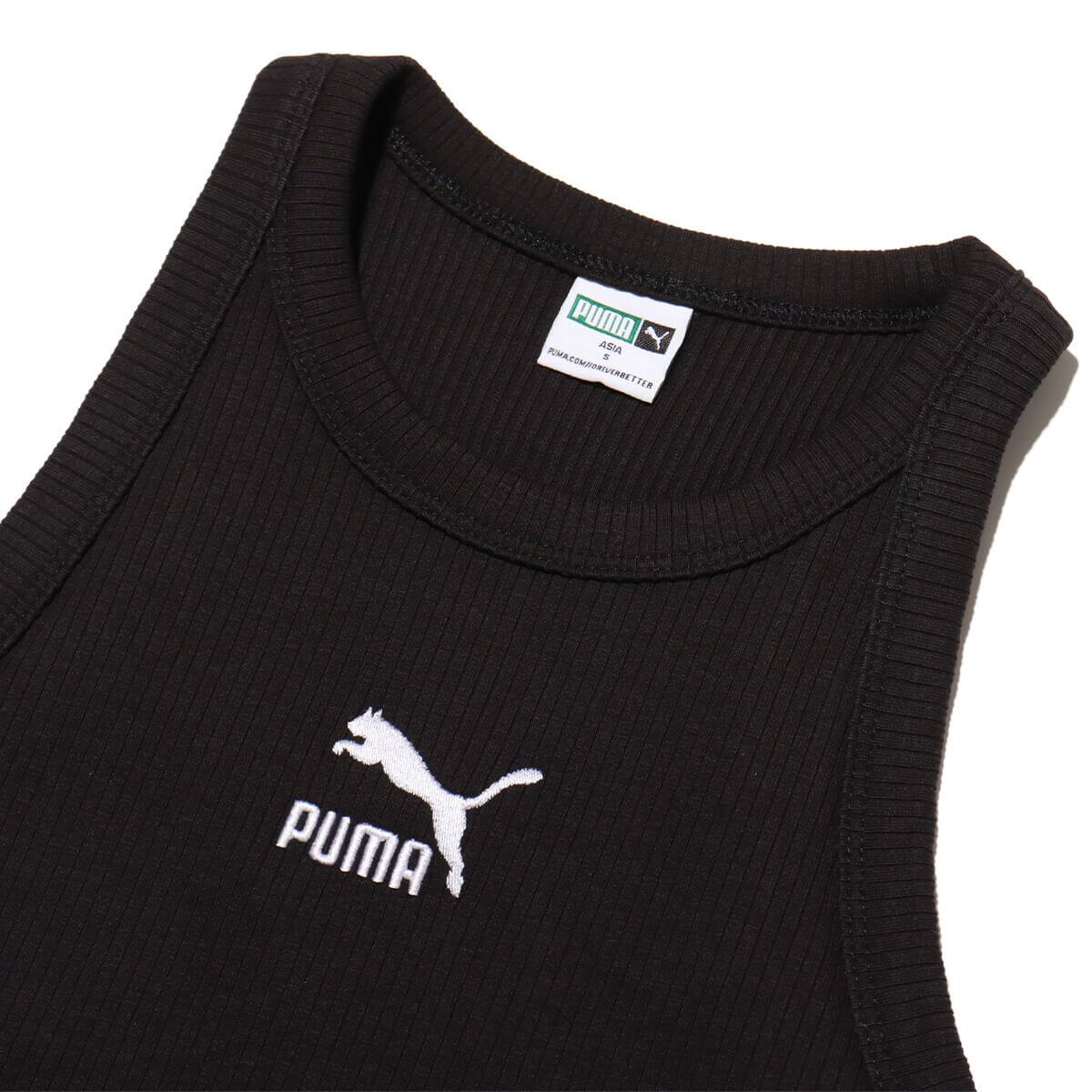 PUMA CLASSICS RIBBED SLIM TANK PUMA BLACK 24SP-I（プーマ
