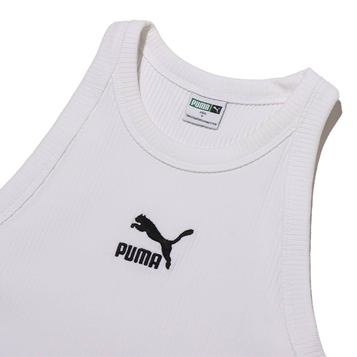 PUMA CLASSICS RIBBED SLIM TANK PUMA WHITEの画像