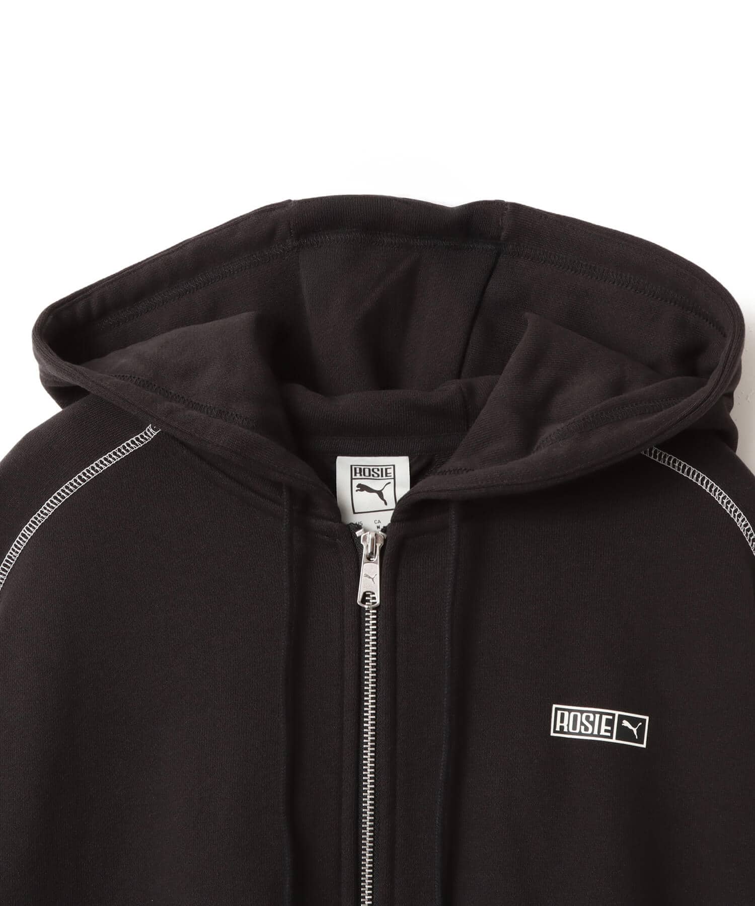 PUMA PUMA x ROSE T7 OVERSIZED FULL-ZIP HOODIE TR PUMA BLACKの画像