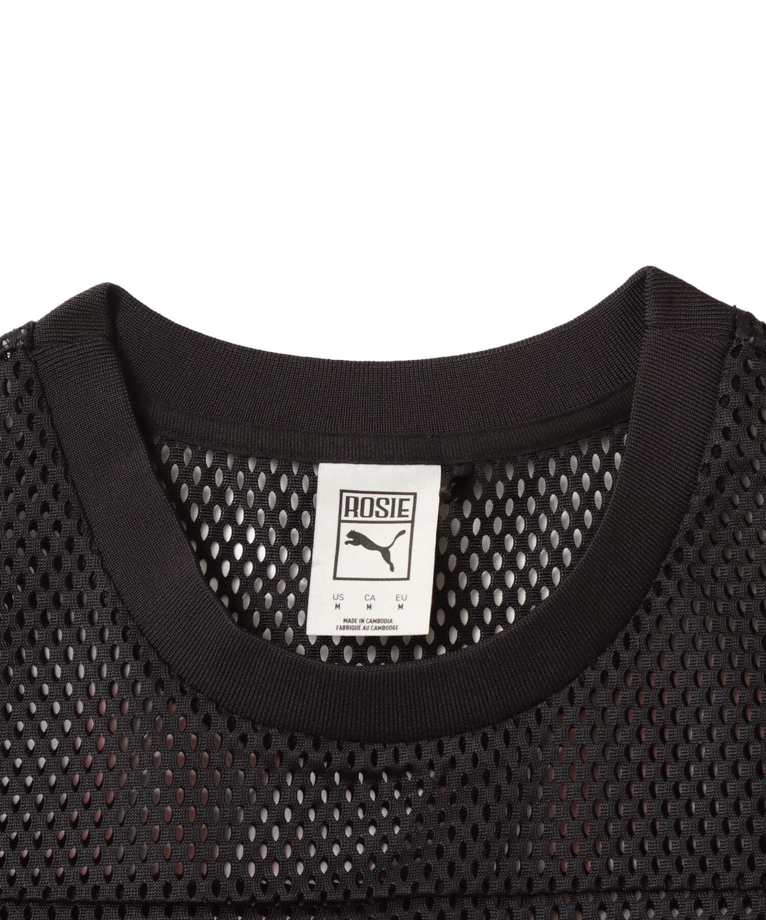 PUMA PUMA x ROSE RELAXED MESH TOP PUMA BLACKの画像