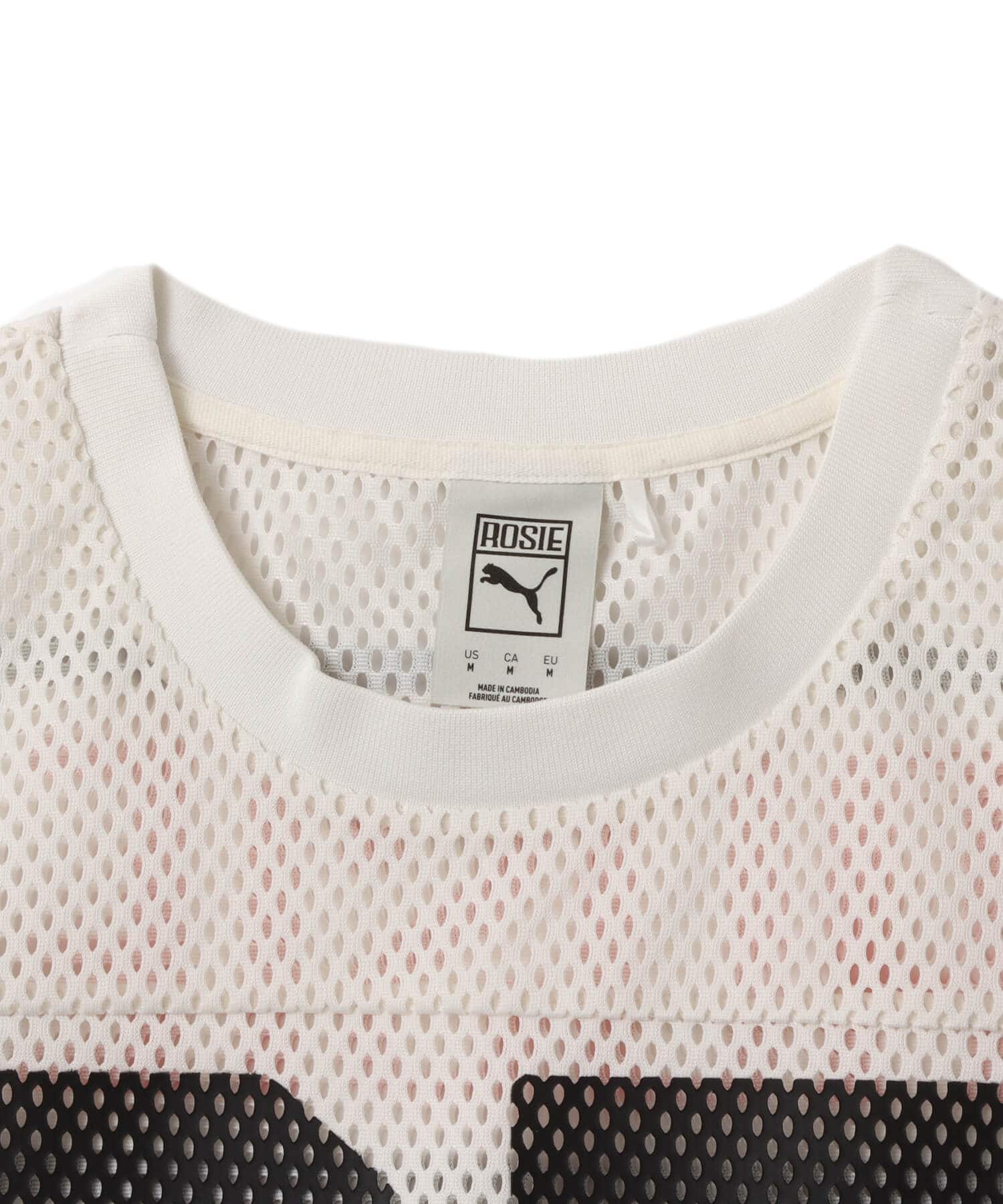 PUMA PUMA x ROSE RELAXED MESH TOP WARM WHITEの画像