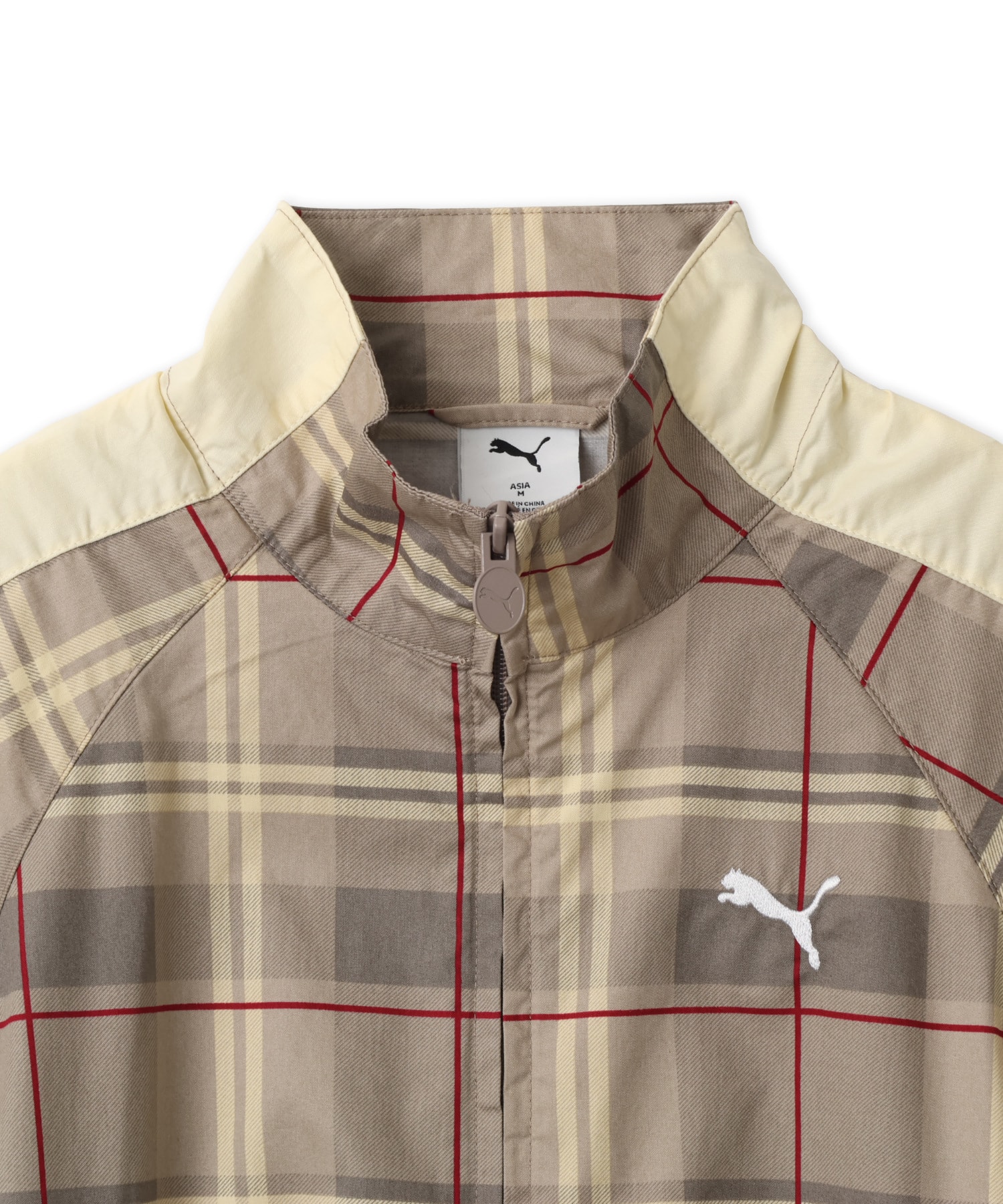 PUMA T7 RELAXED TARTAN WOVEN JACKET MOUSE GRAYの画像