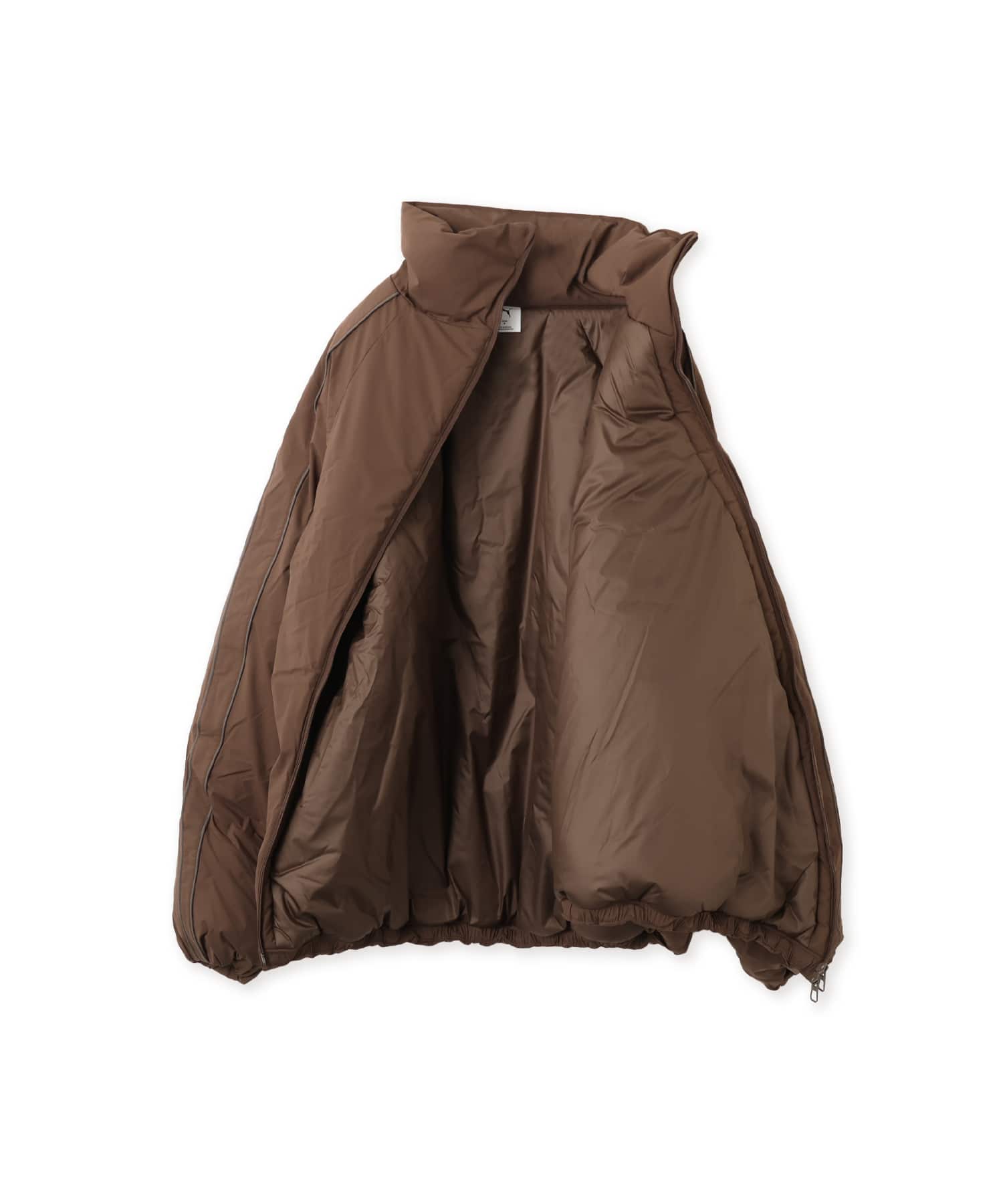 PUMA MATT TAFFETA PADDED JACKET CHOCOLATEの画像