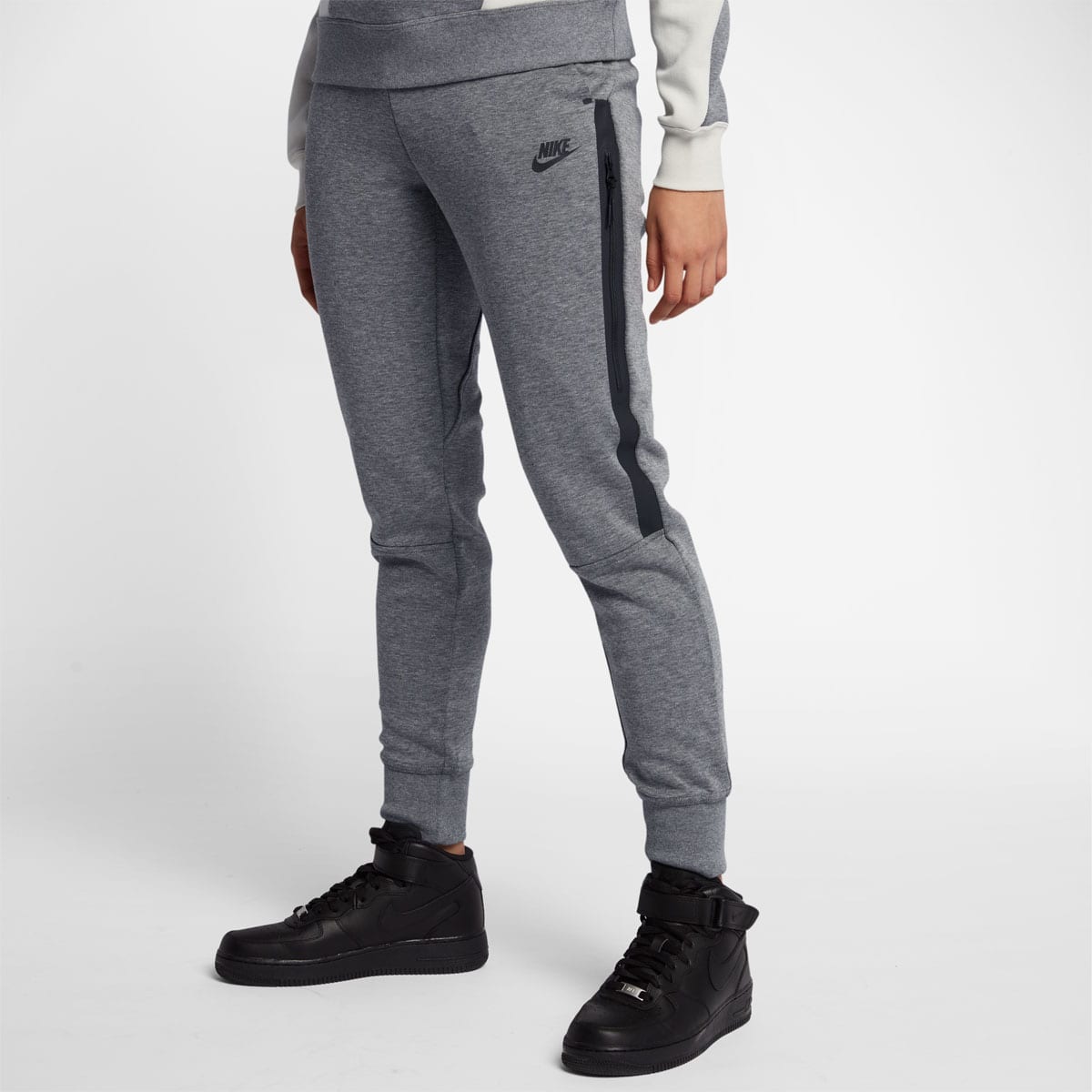 Nike As W Nsw Tch Flc Pant Og Carbon Heather Htr Black 18sp I