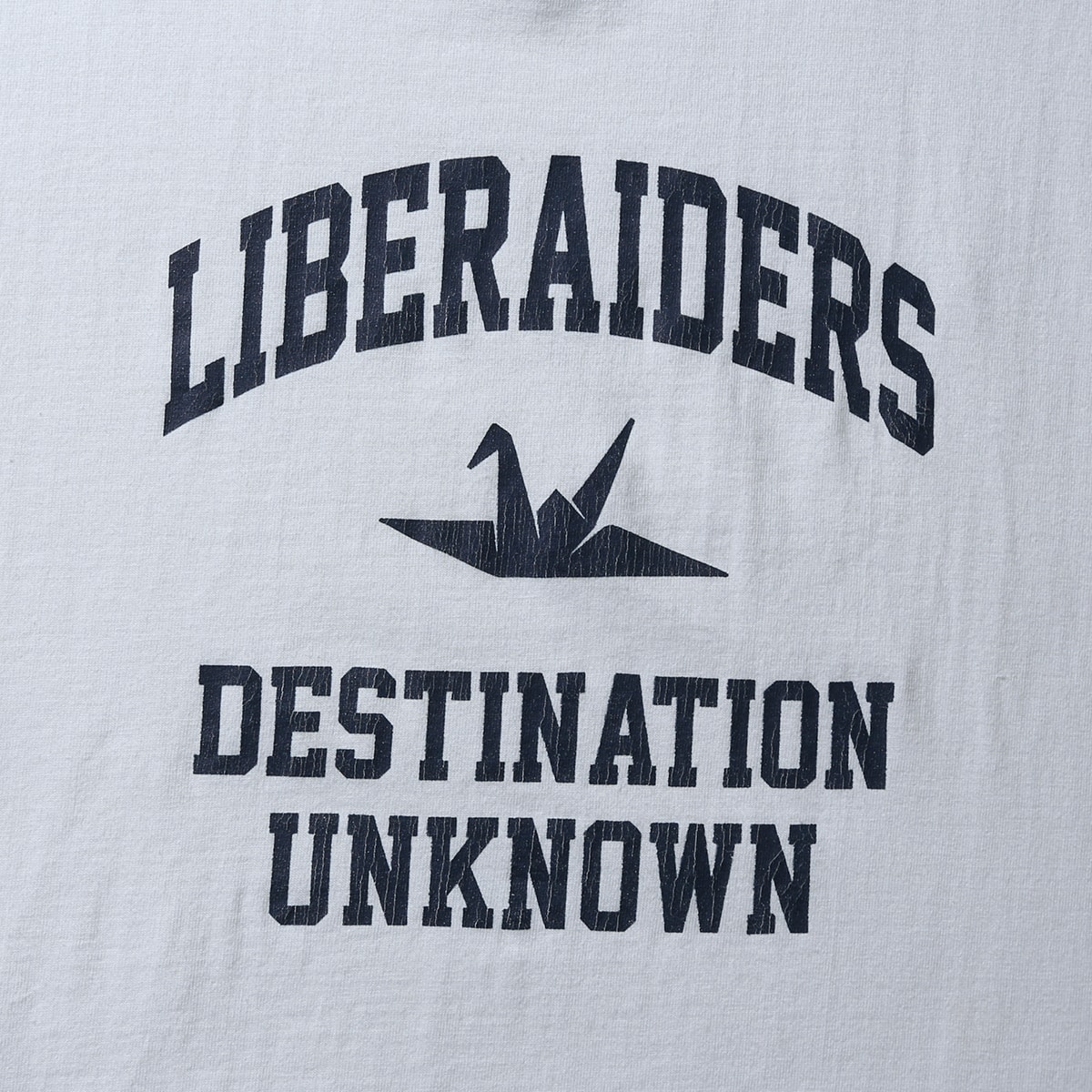 LIBERAIDERS COLLEGE LOGO TEE WHITEの画像