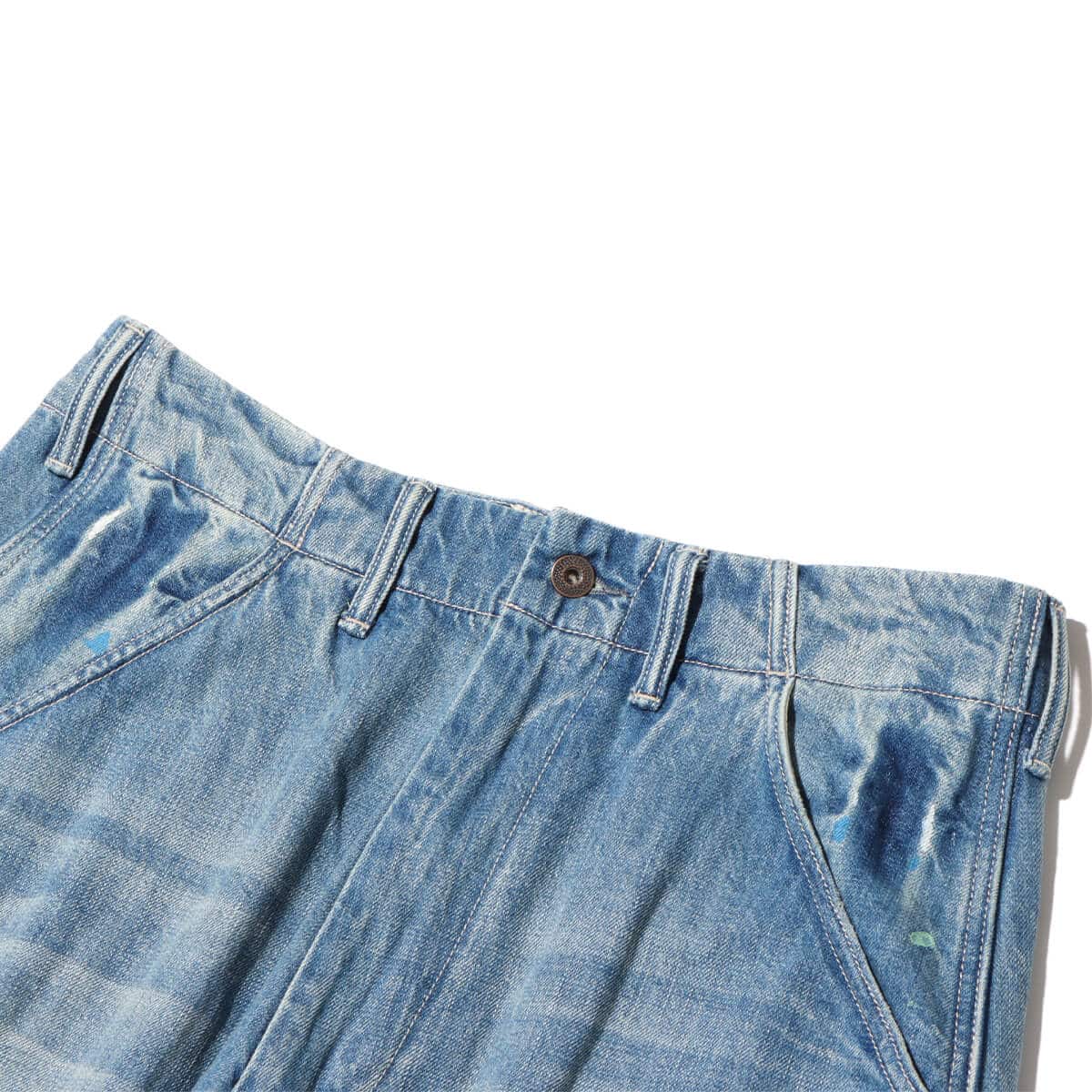 LIBERAIDERS STAMPED DENIM SARROUEL PANTS DARK BLUE 24SP-Iの画像