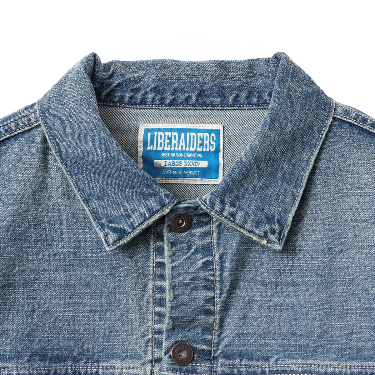 LIBERAIDERS TRIBAL DENIM JACKET HW HARD WASHの画像