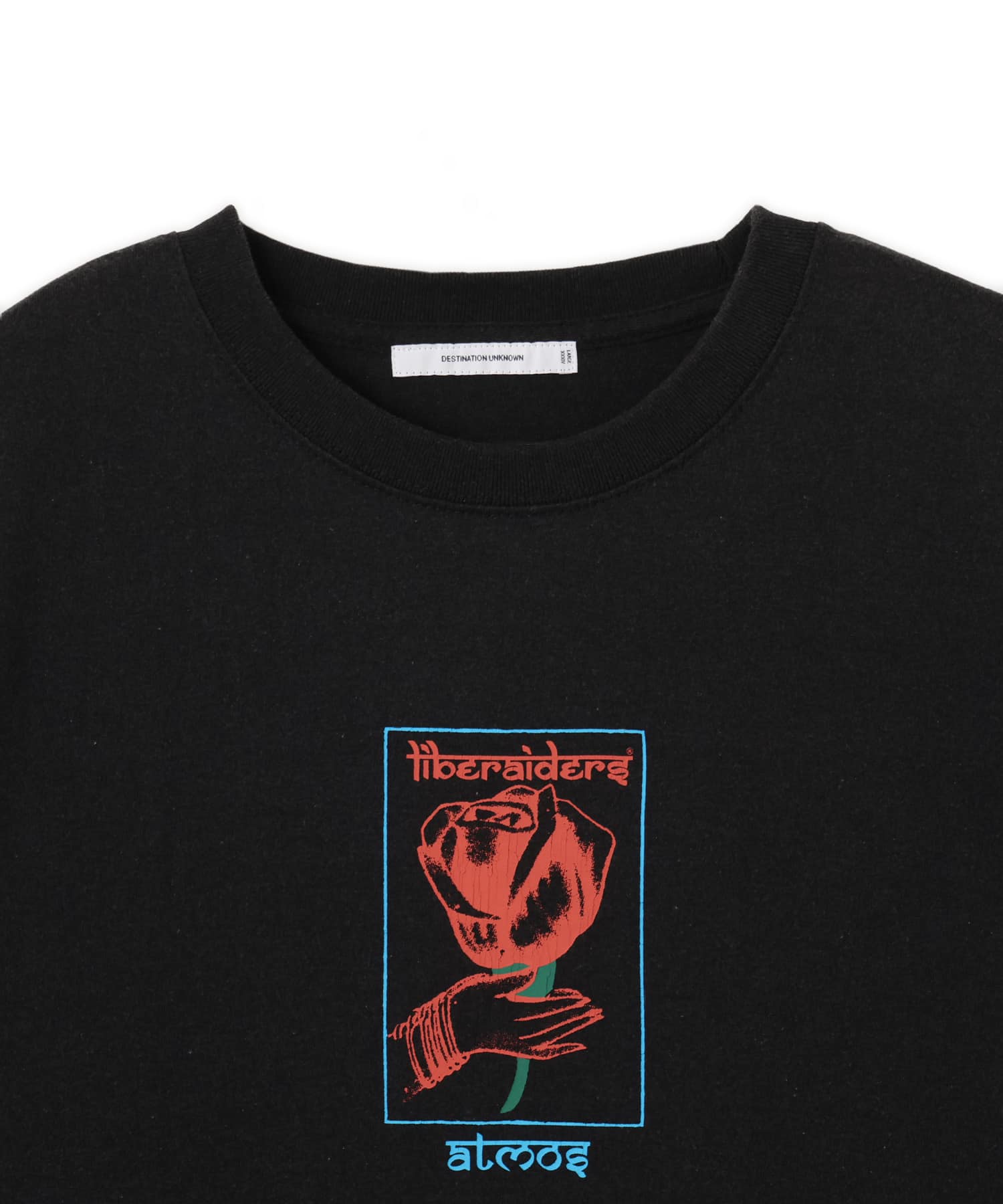 LIBERAIDERS LR ROSE TEE for atmos BLACKの画像