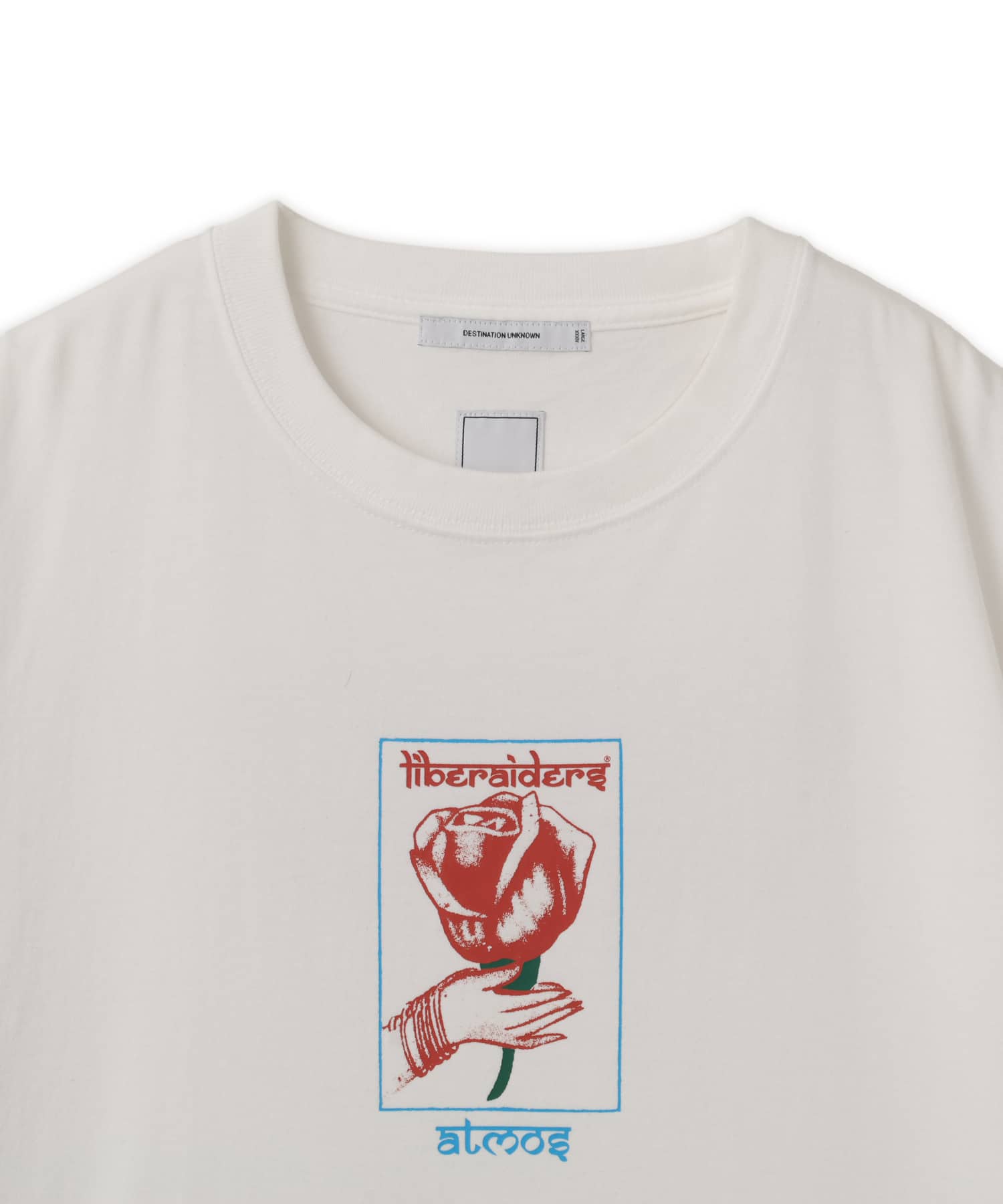 LIBERAIDERS LR ROSE TEE for atmos WHITEの画像