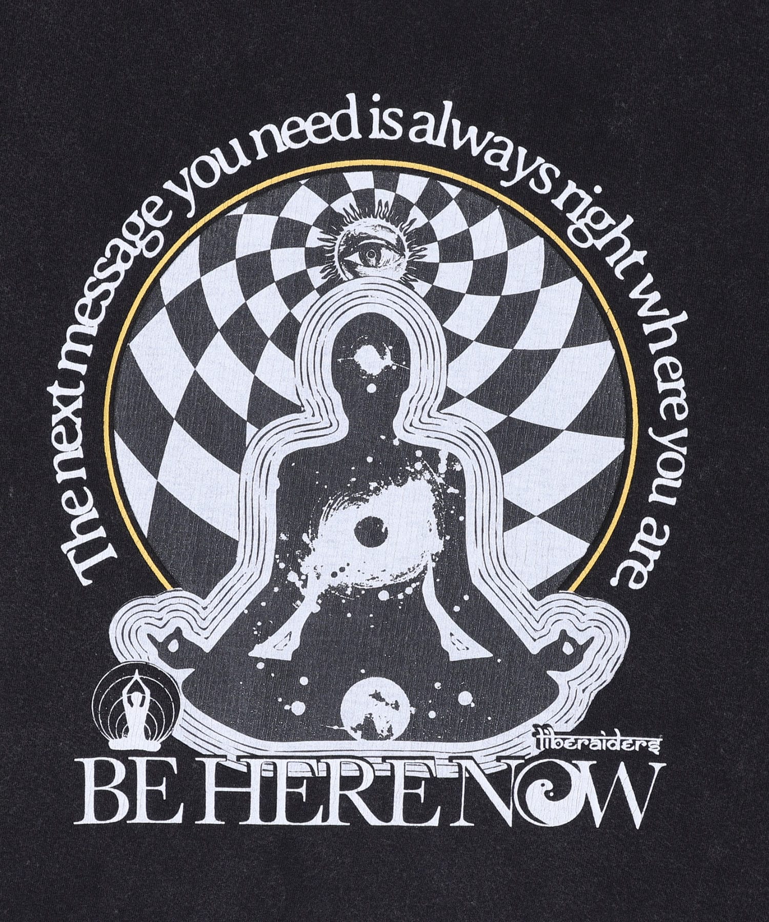 LIBERAIDERS BE HERE NOW TEE BLACKの画像