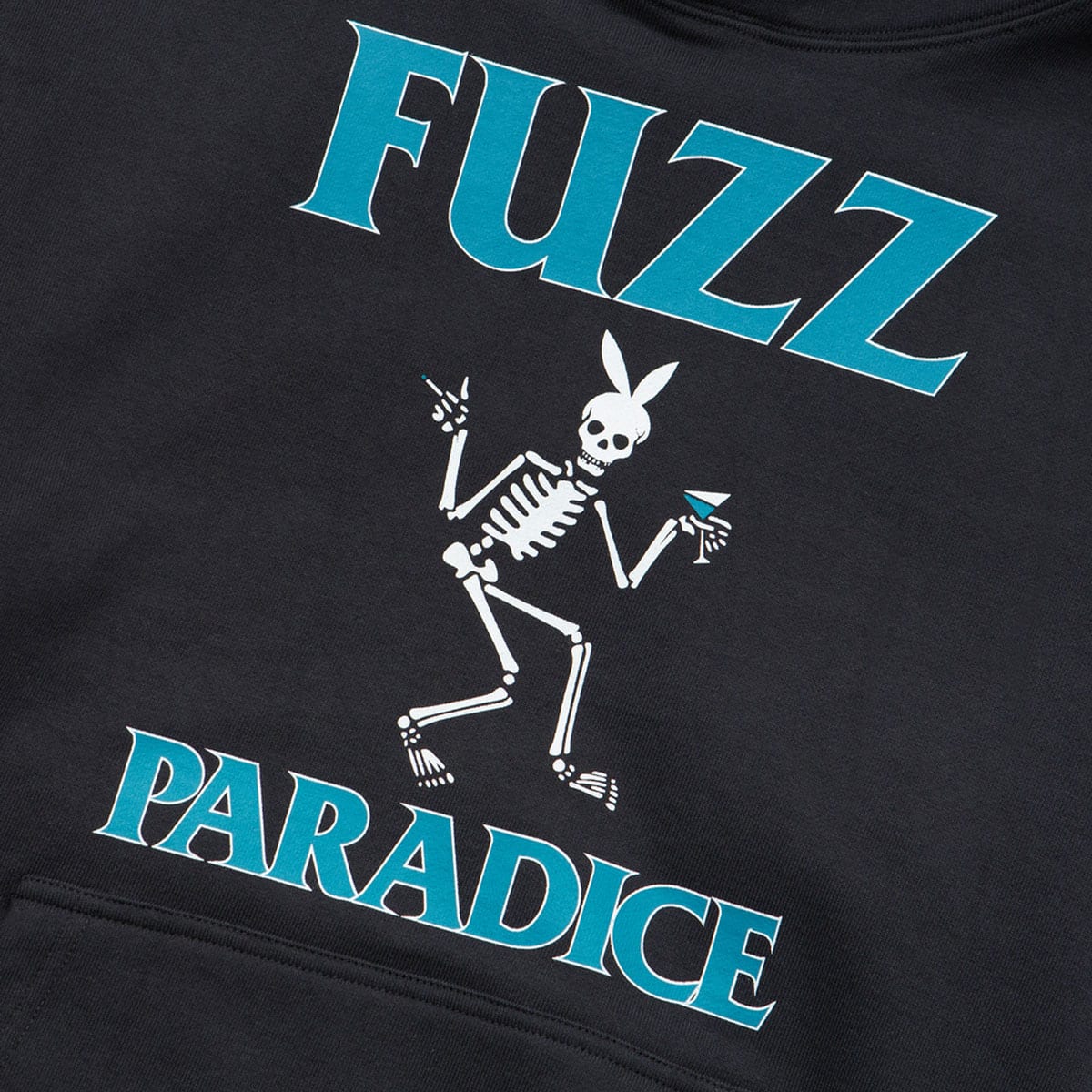 fuzz BUNNY BONE HOODIE CHARCOAL 20HO-I