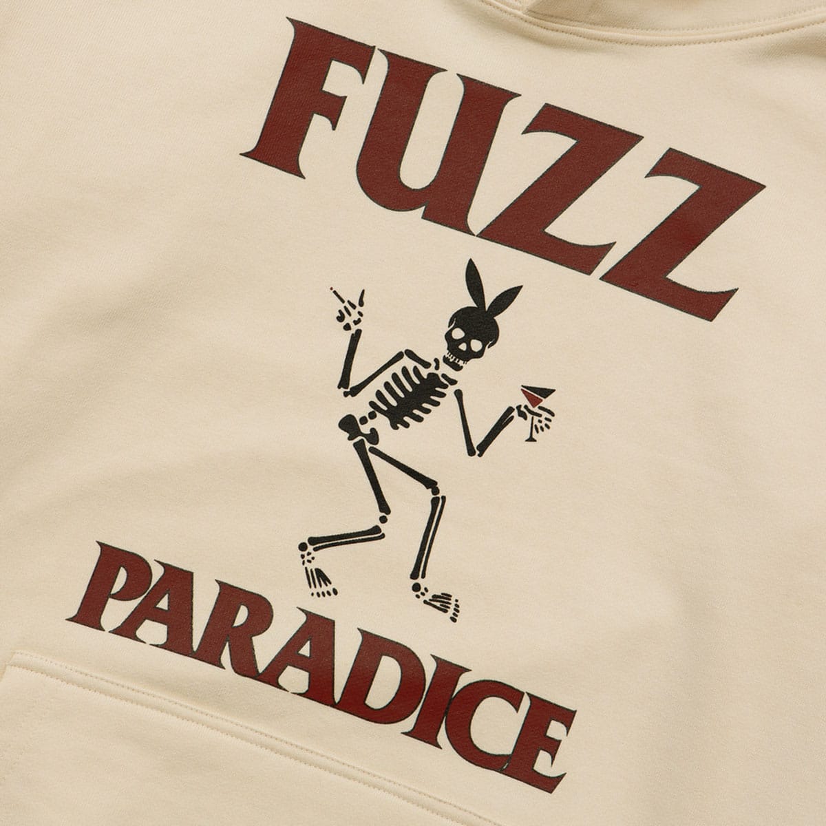 fuzz BUNNY BONE HOODIE IVORY 20HO-I