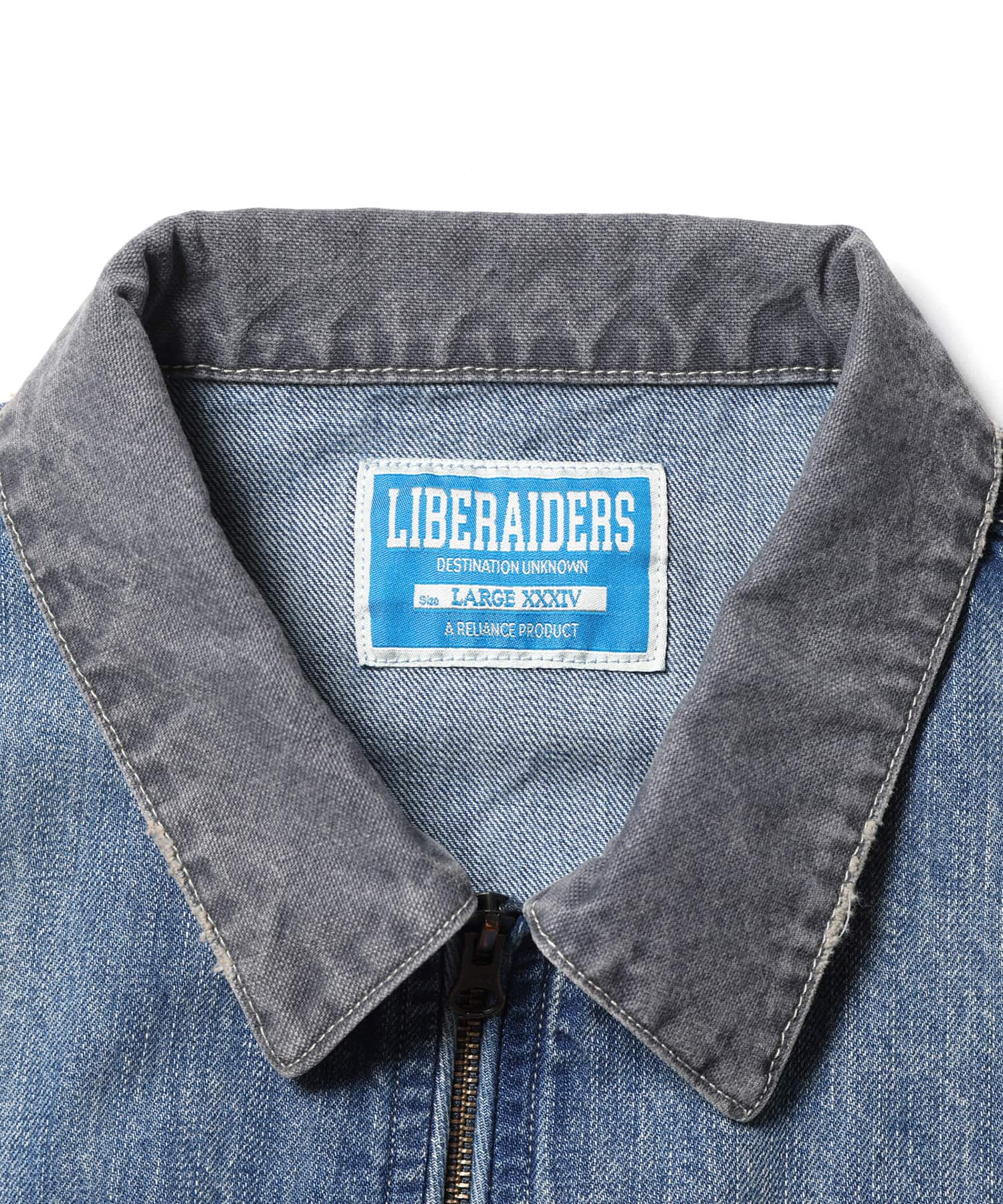 LIBERAIDERS DENIM WORK JACKET BLUEの画像