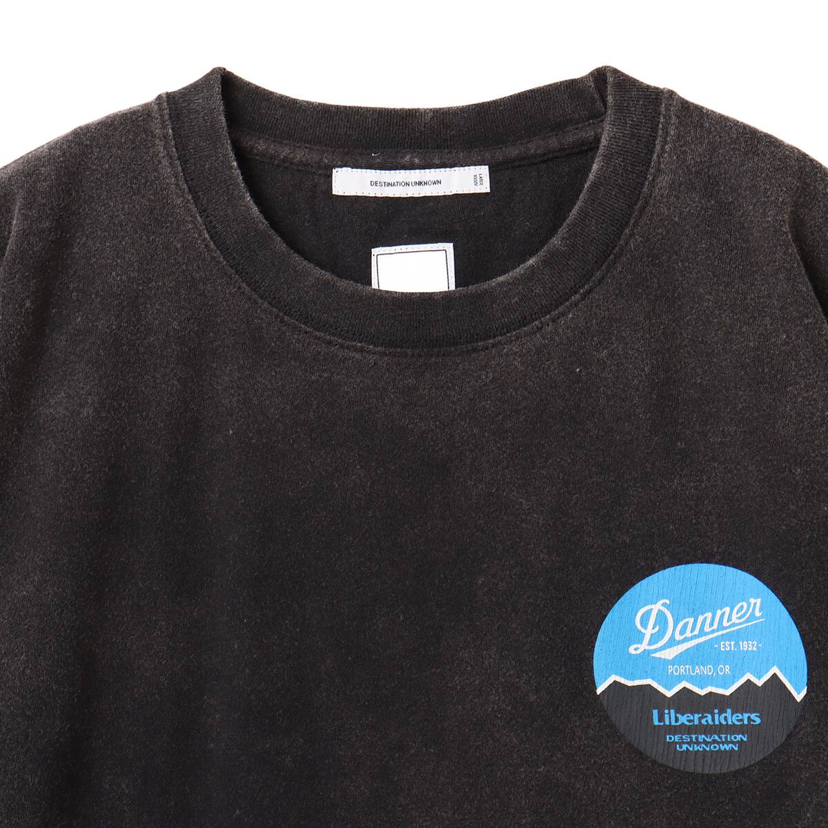 LIBERAIDERS x DANNER LOGO TEE BLACKの画像