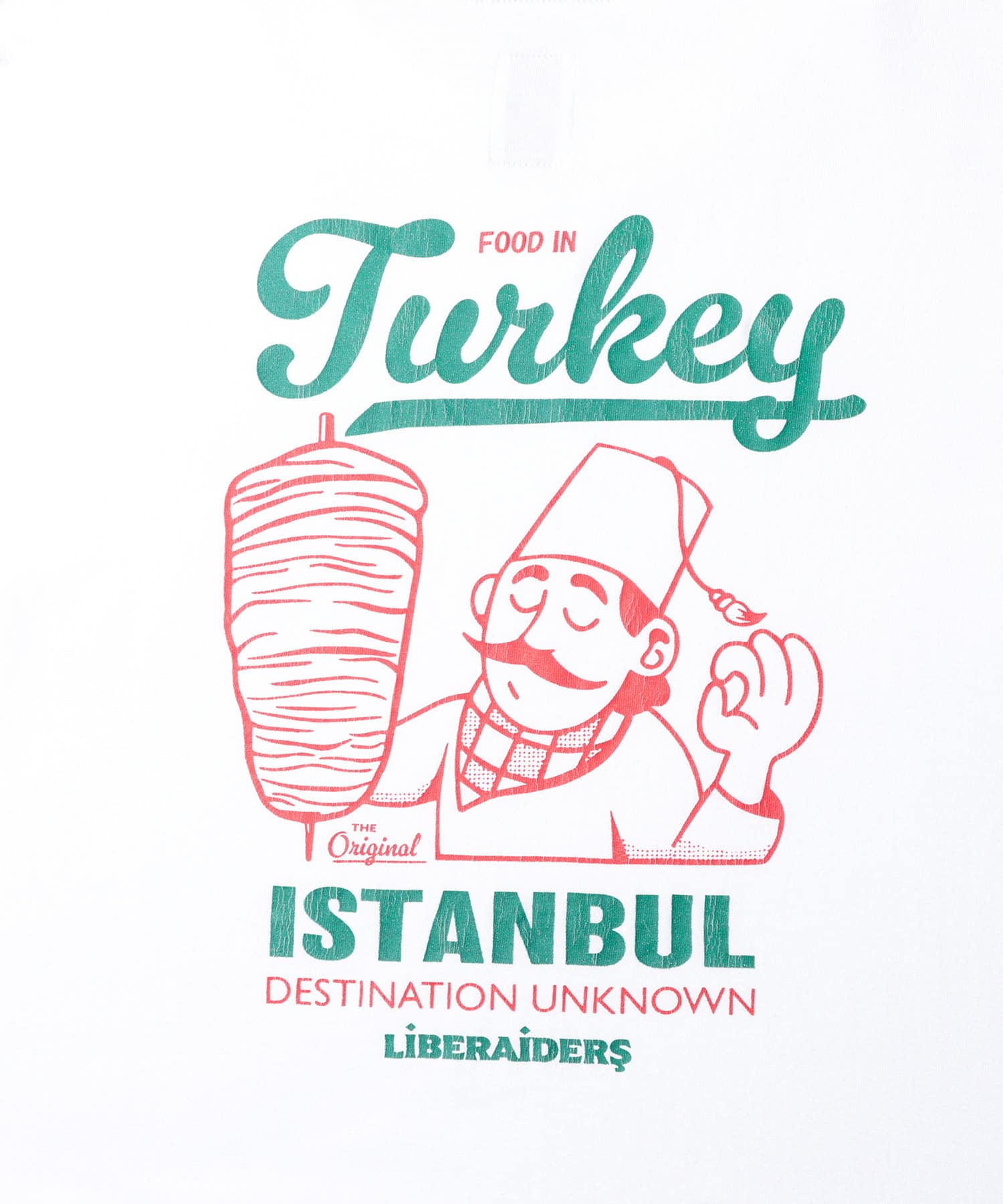 LIBERAIDERS LIBERAIDERS KEBAB TEE WHITEの画像