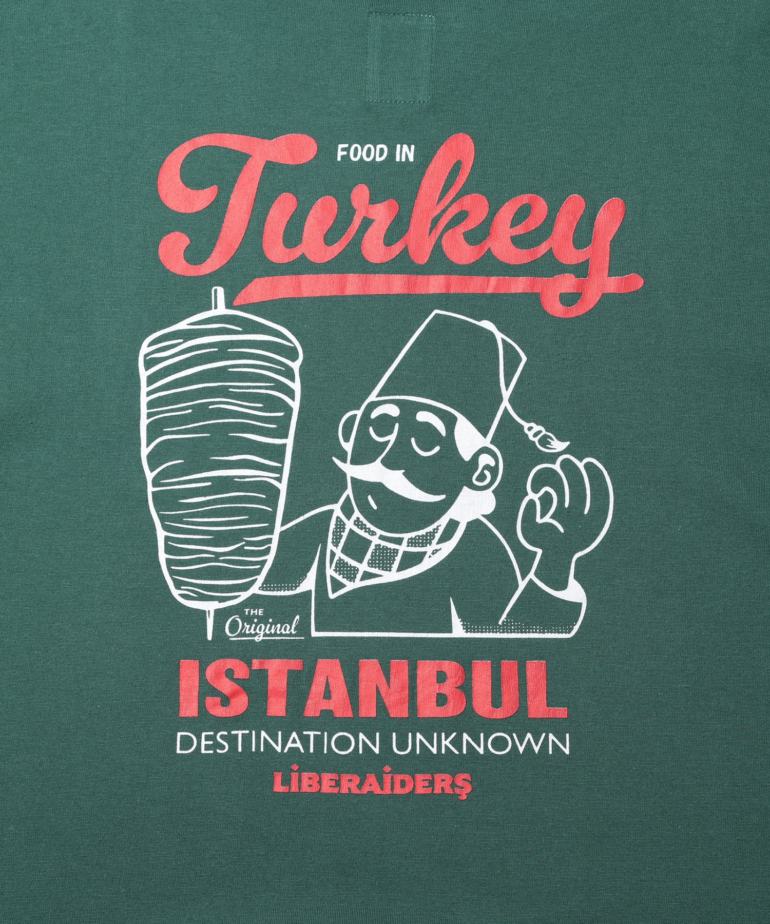 LIBERAIDERS LIBERAIDERS KEBAB TEE GREENの画像