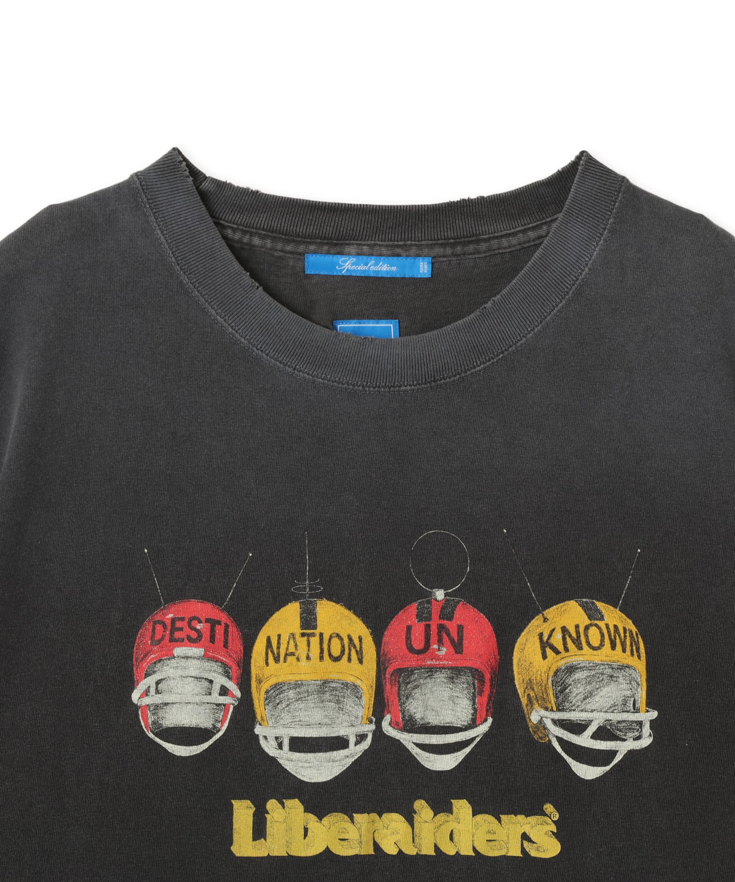 LIBERAIDERS HELMET BOYS TEE BLACKの画像