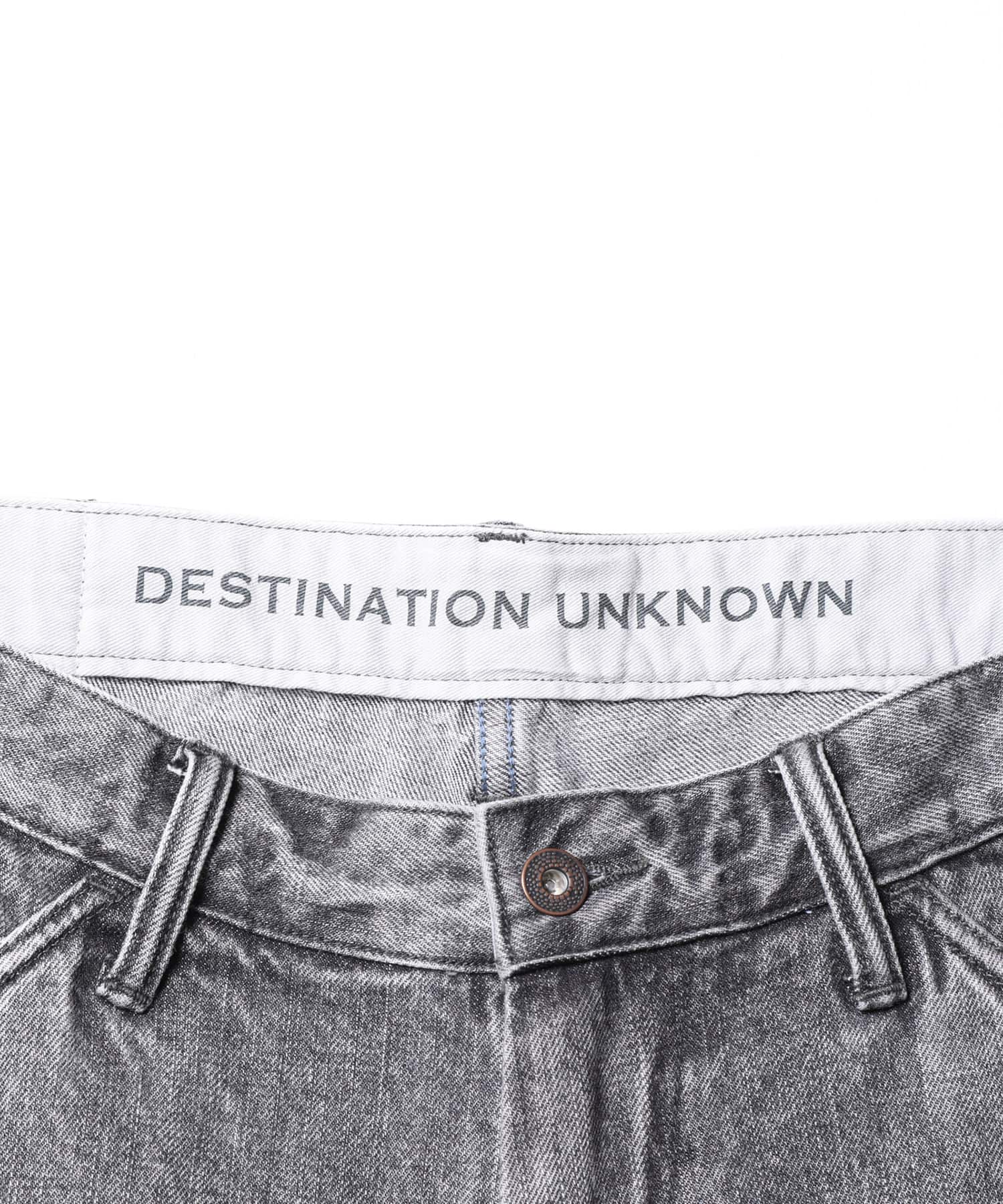 LIBERAIDERS DAMAGED DENIM BUGGY SHORTS BLACKの画像