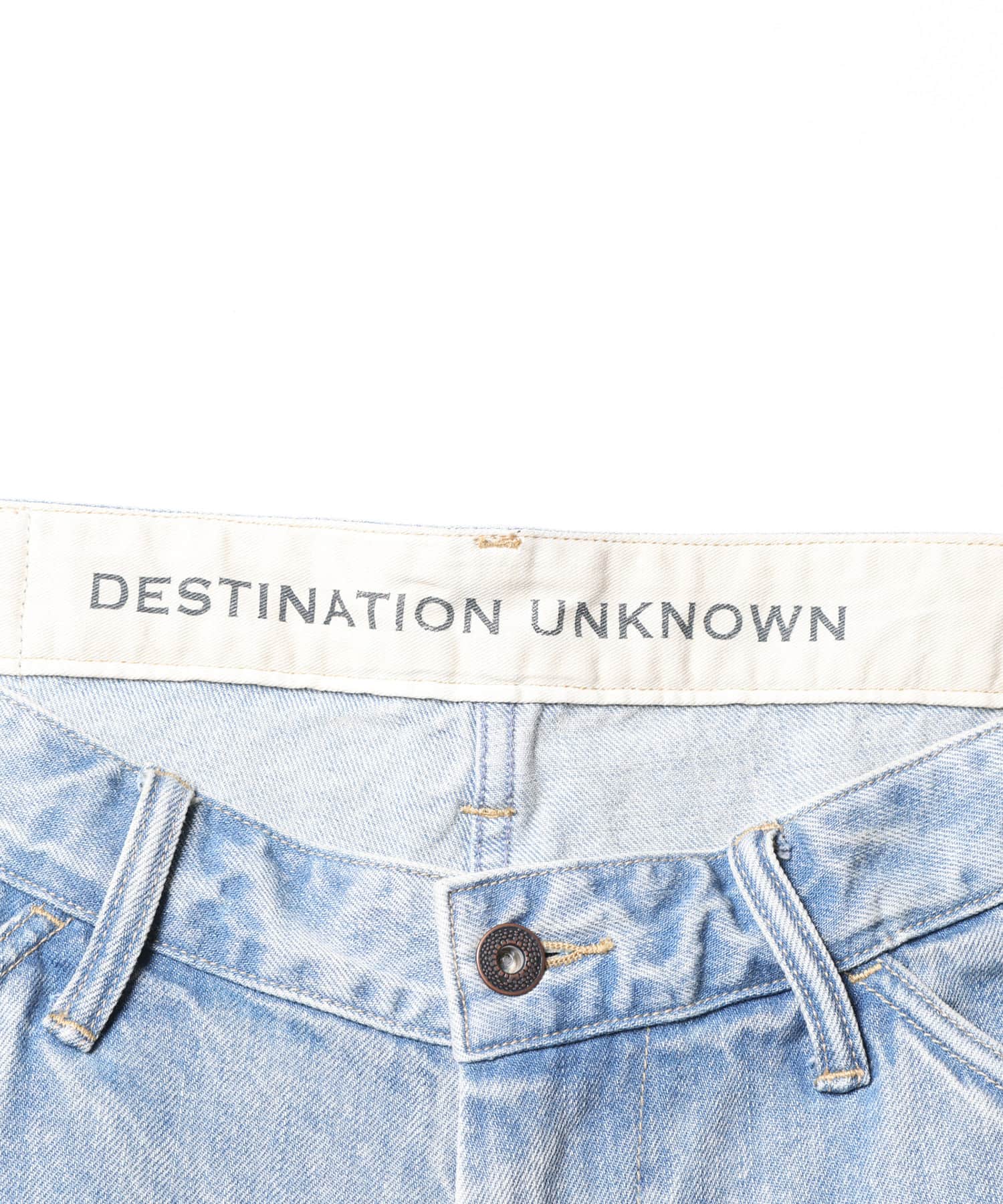 LIBERAIDERS DAMAGED DENIM BUGGY SHORTS BLUEの画像