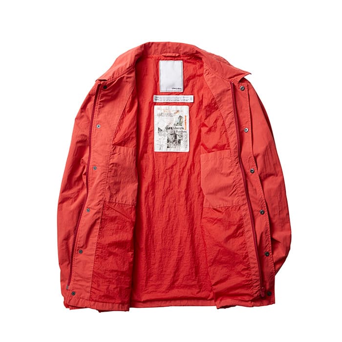 LIBERAIDERS OVERDYED COACH JACKET RED 19FW-I