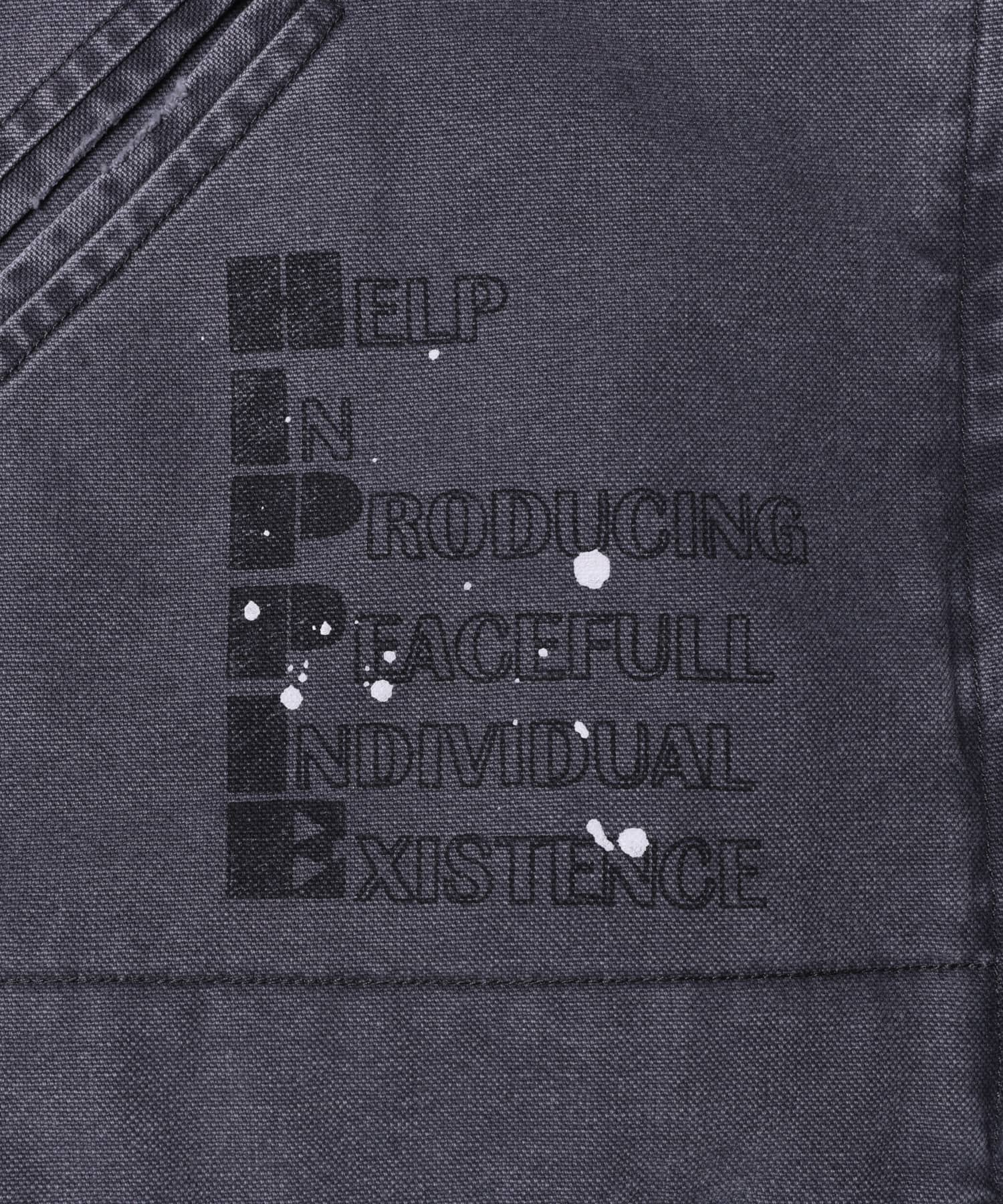 LIBERAIDERS GARMENT DYED WORK JACKET BLACKの画像