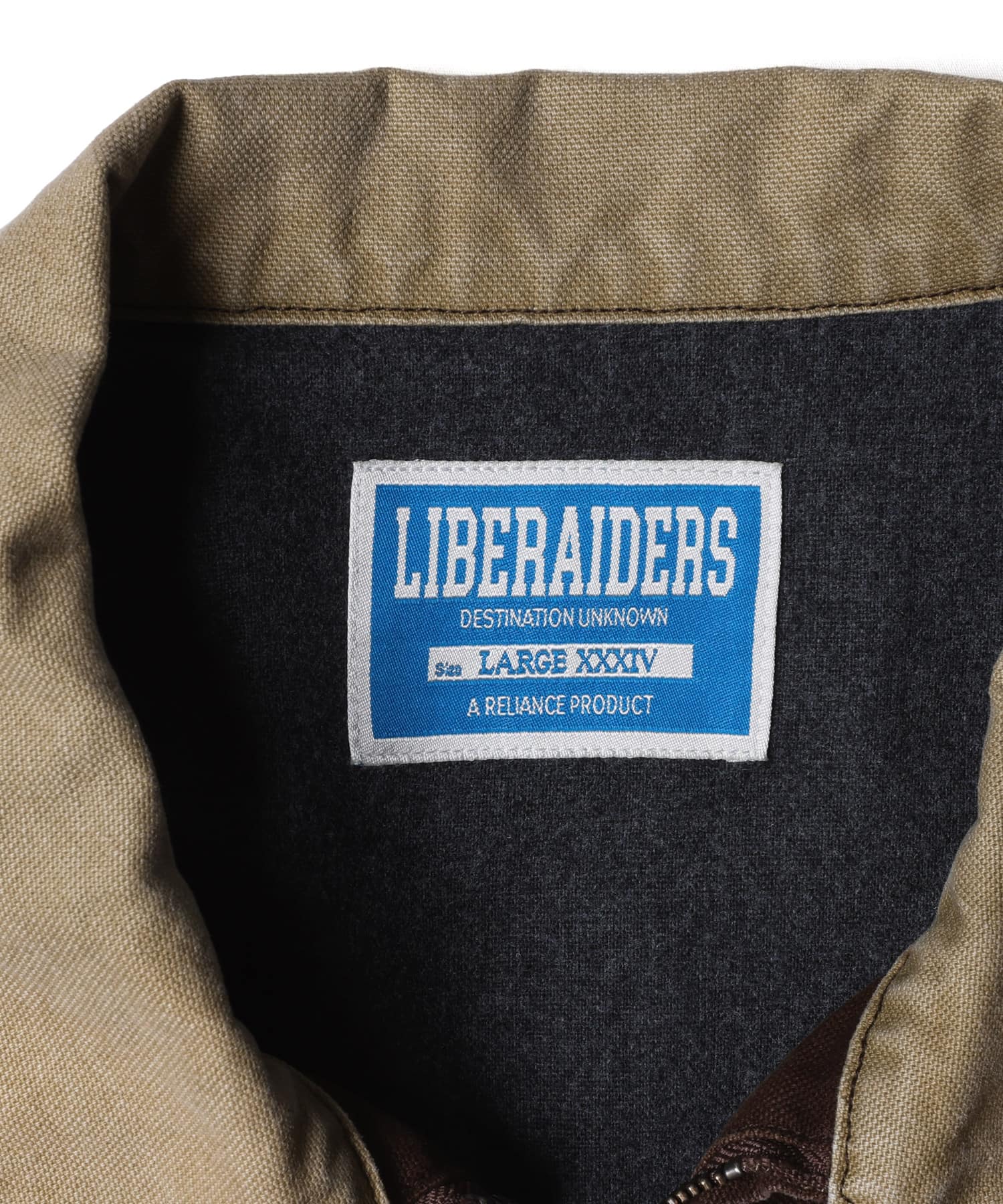 LIBERAIDERS GARMENT DYED WORK JACKET BROWNの画像