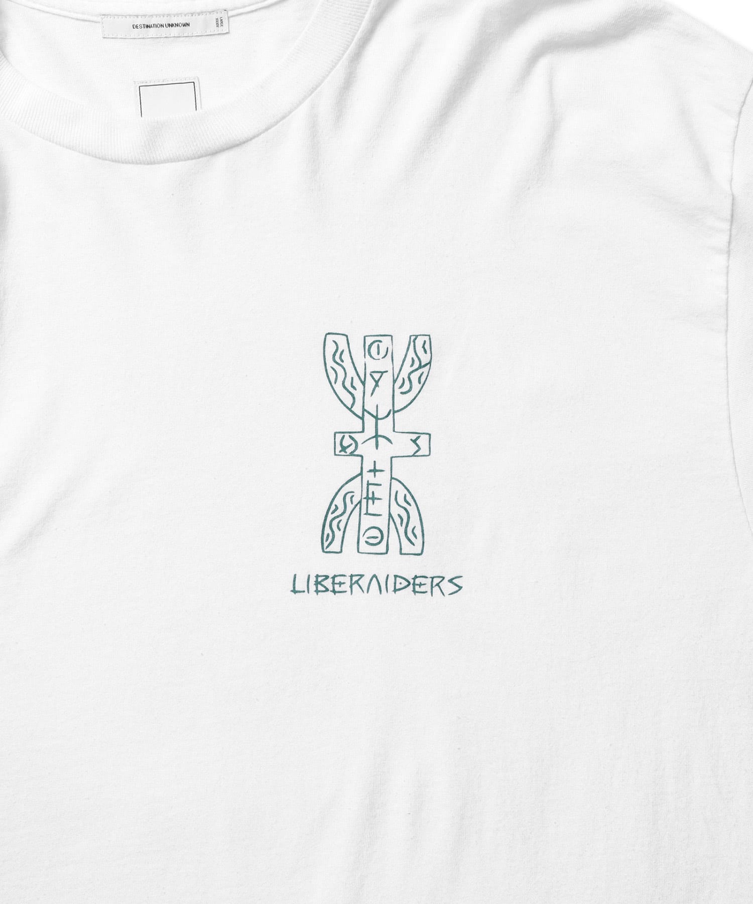 LIBERAIDERS TIFINAGH LOGO L/S TEE WHITEの画像