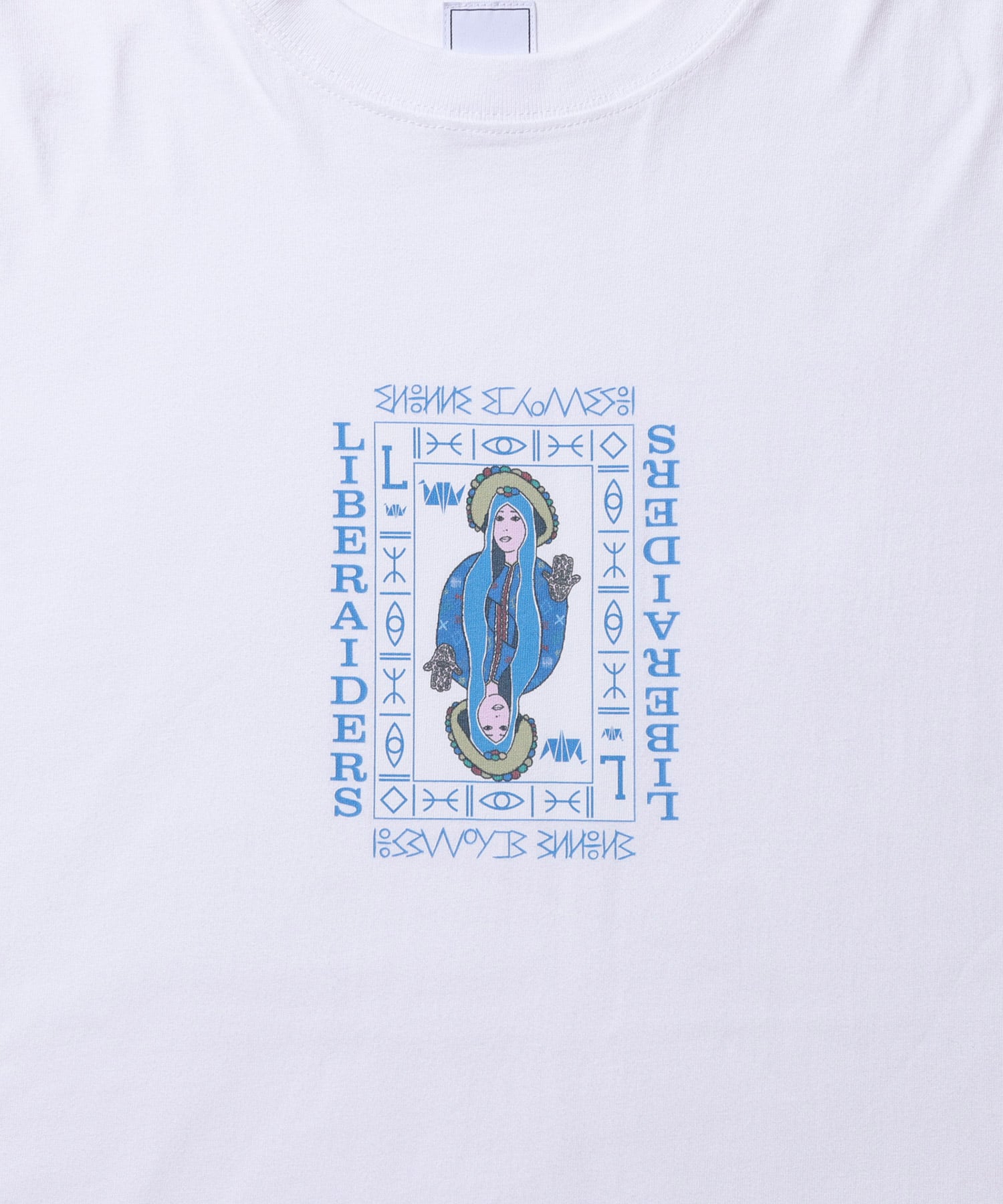 LIBERAIDERS QUEEN LOGO TEE WHITEの画像