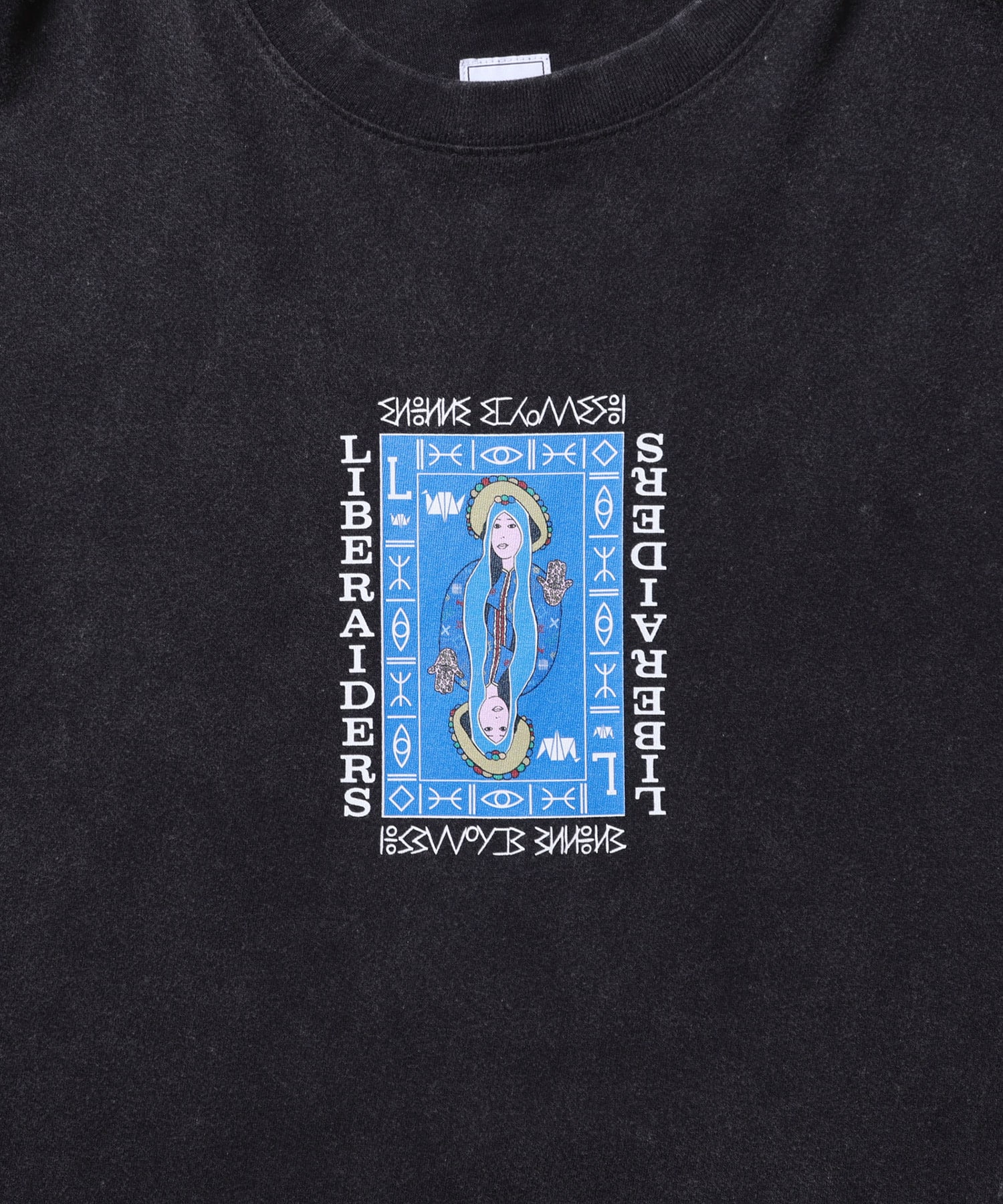 LIBERAIDERS QUEEN LOGO TEE BLACKの画像