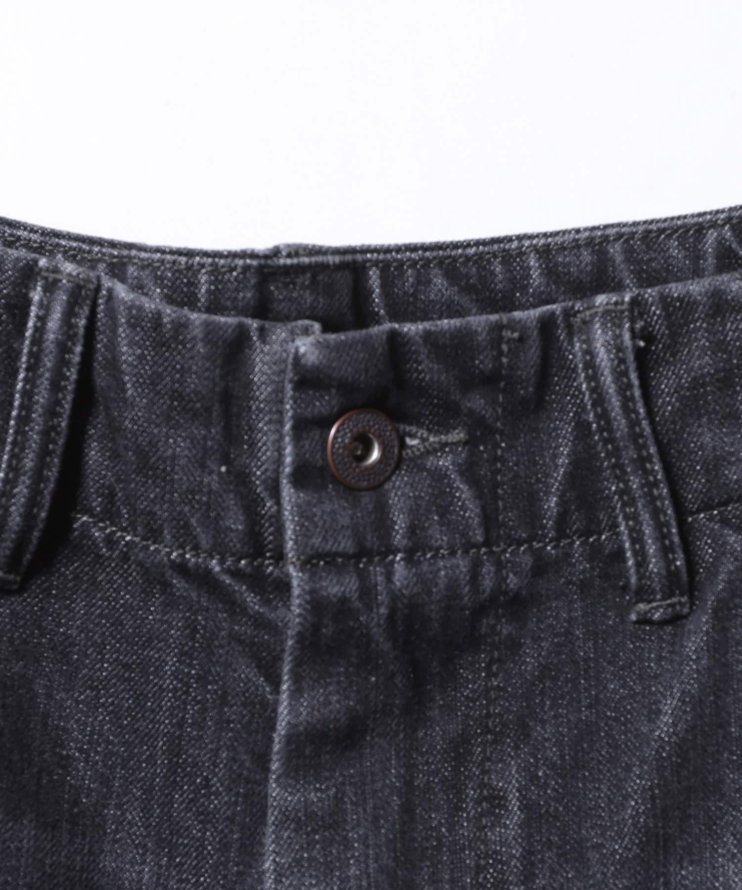 LIBERAIDERS DENIM SARROUEL PANTS BLACKの画像