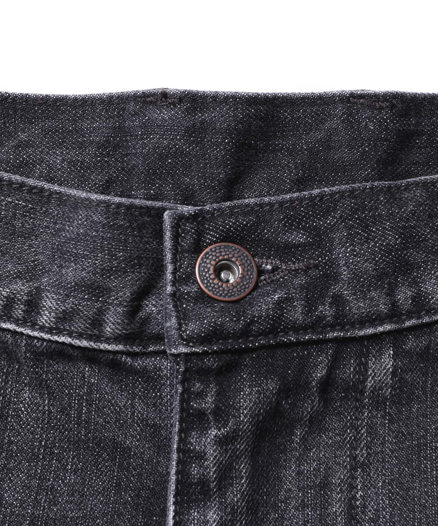 LIBERAIDERS DENIM CARGO PANTS BLACKの画像