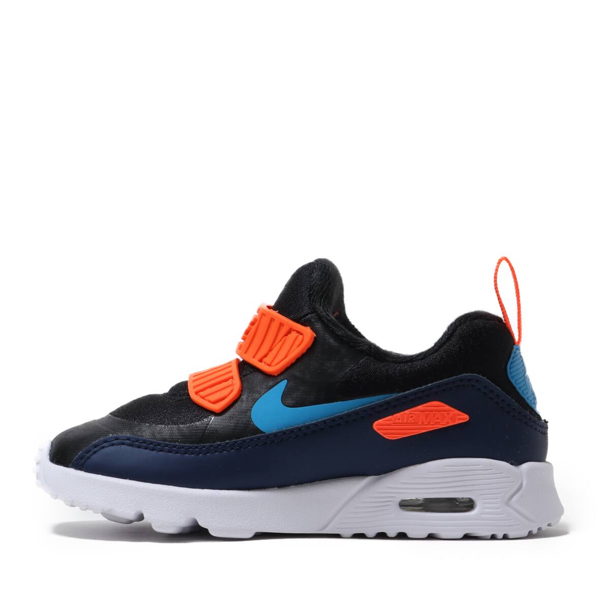 NIKE AIR MAX TINY 90 (TD) BLACK/LASER BLUE-HYPER CRIMSON