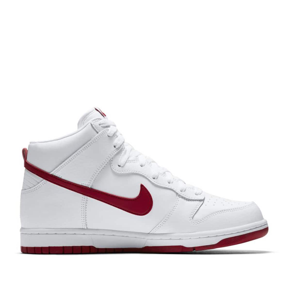 nike red and white high tops