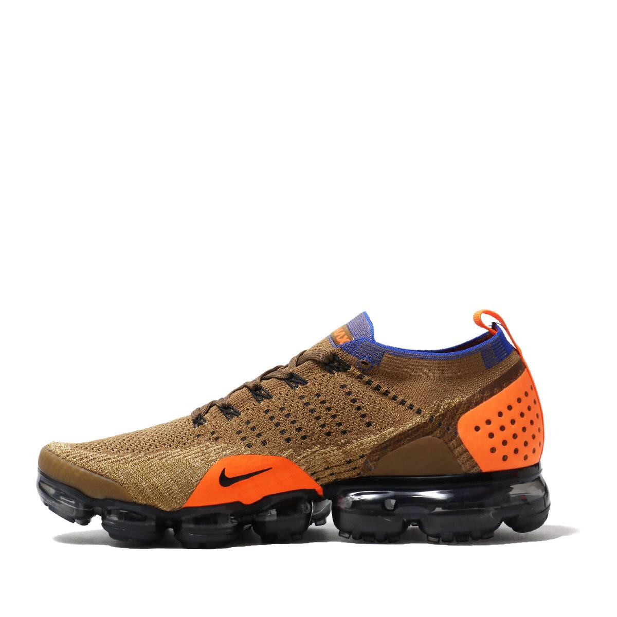 nike air vapormax flyknit 2 golden beige blue & gold