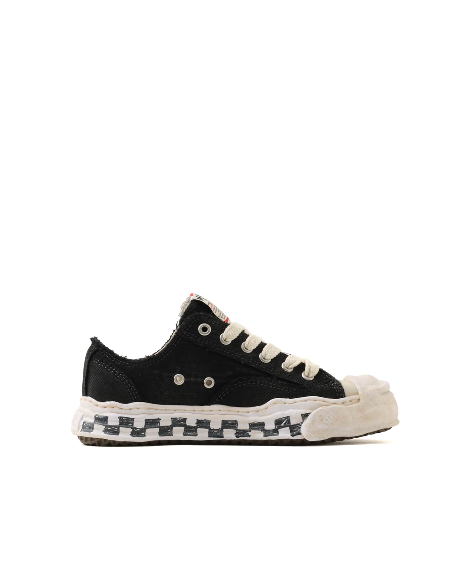 MAISON MIHARA YASUHIRO HANK GRAFFITI SOLE LOW-TOP SNEAKERS ブラックの画像